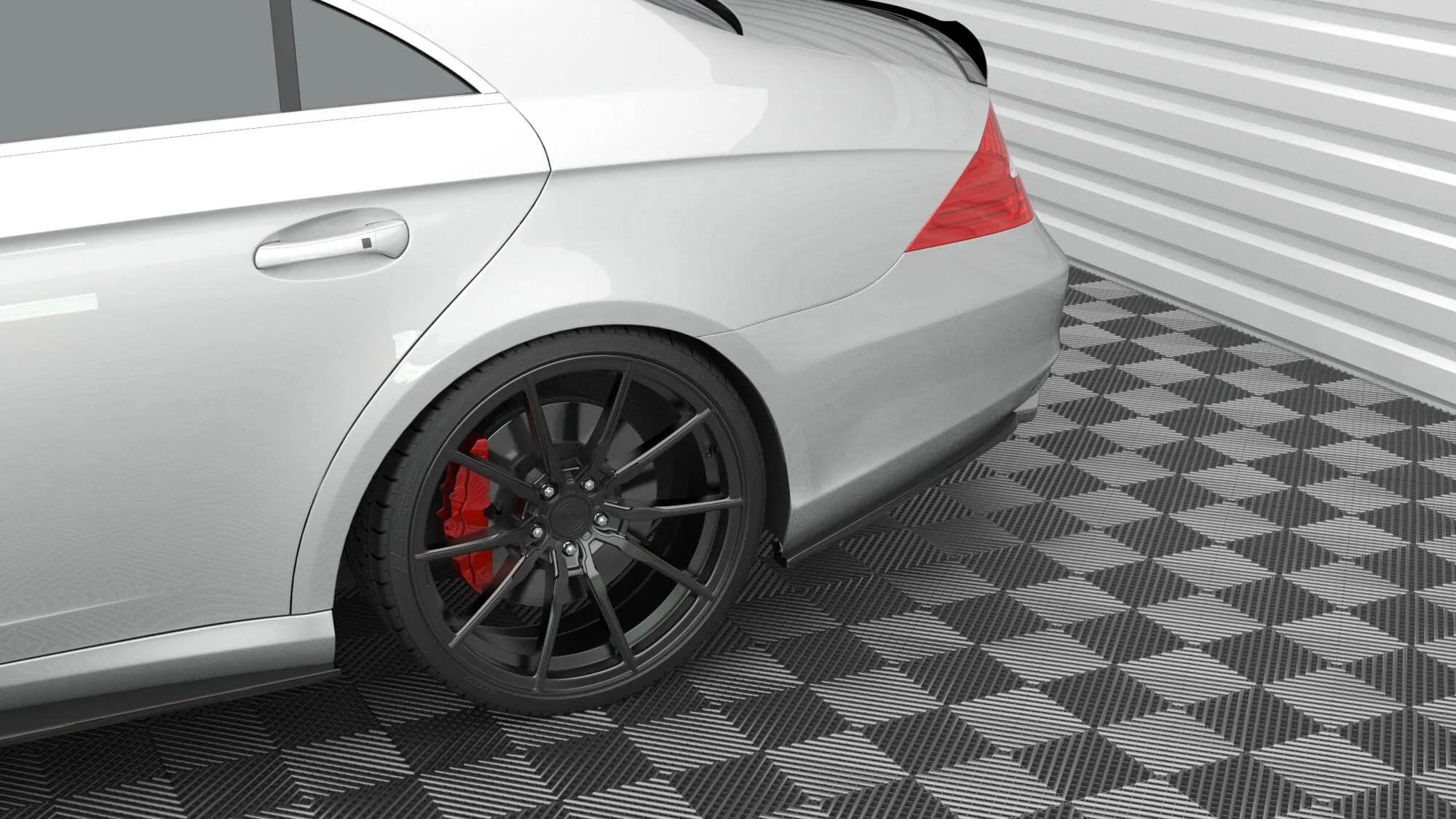 Sidesplitters bak Mercedes Cls (W219/C219) Pre-Facelift 2004 - 2008 | Glossy Black Edition – bilde 3