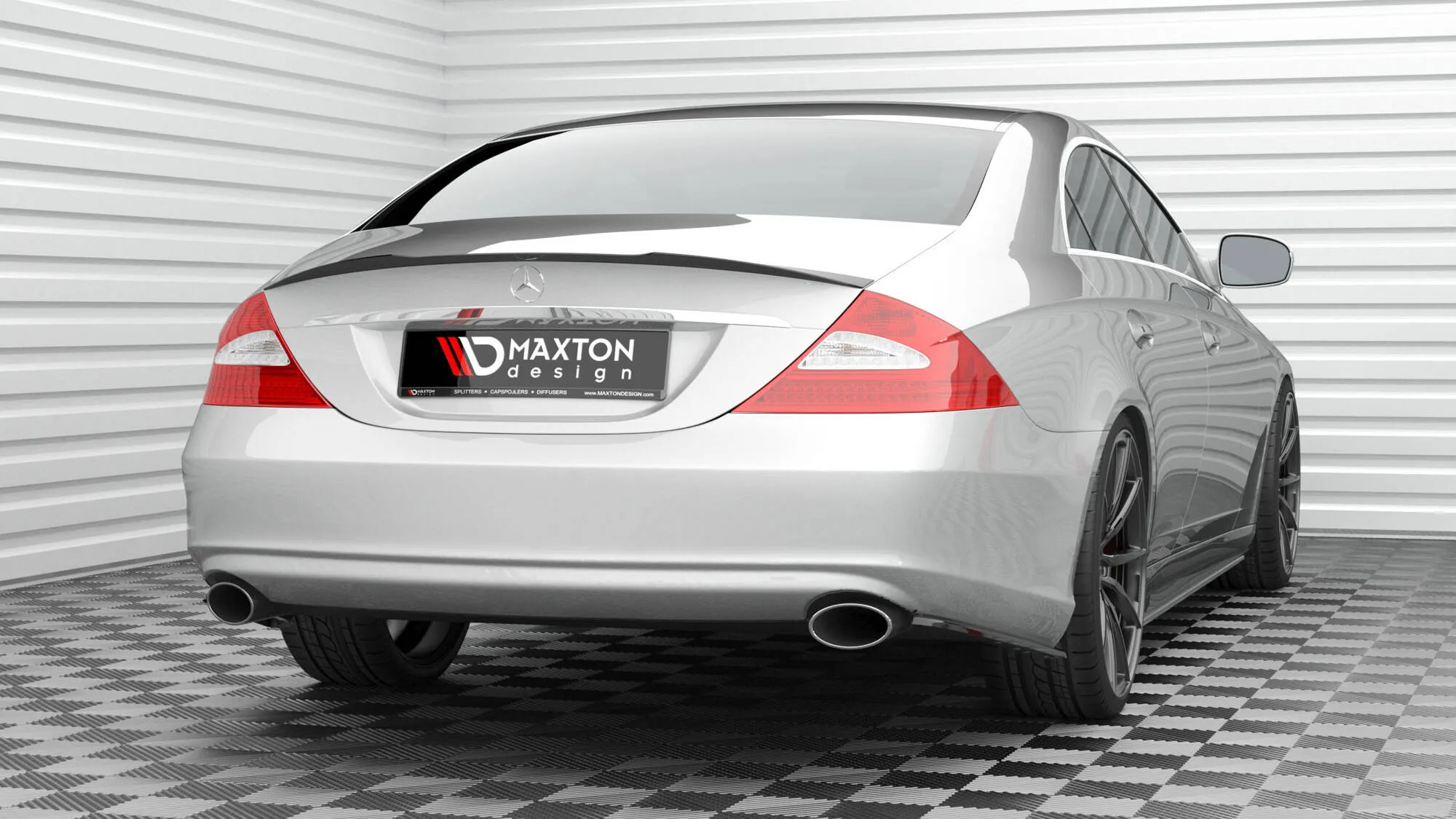 Sidesplitters bak Mercedes Cls (W219/C219) Pre-Facelift 2004 - 2008 | Glossy Black Edition – bilde 5