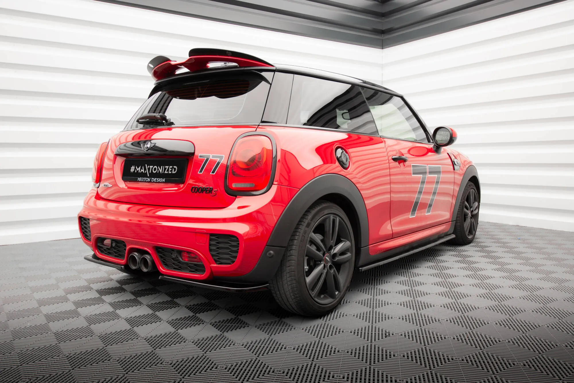 Sidesplitters bak Mini Cooper S III F56 (John Cooper Works) 2017-> | Glossy Black Edition – bilde 3