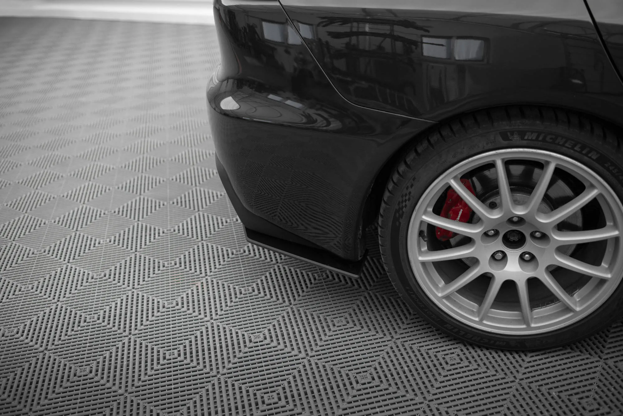 Sidesplitters bak Mitsubishi Lancer EVO X 2007 - 2015 | Street Pro Black Edition – bilde 3