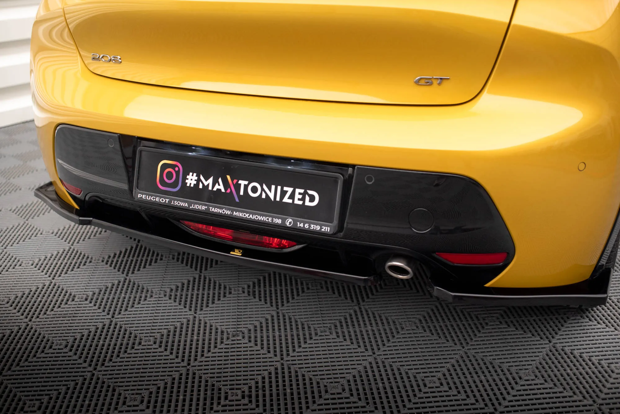 Sidesplitters bak Peugeot 208 GT II 2019 - 2023 | Glossy Black Edition – bilde 2