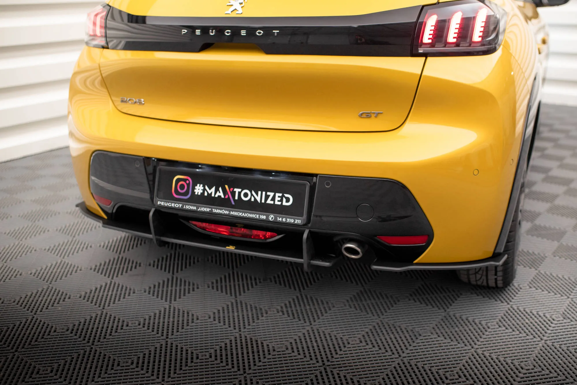 Sidesplitters bak Peugeot 208 GT II 2019 - 2023 | Street Pro Black Edition