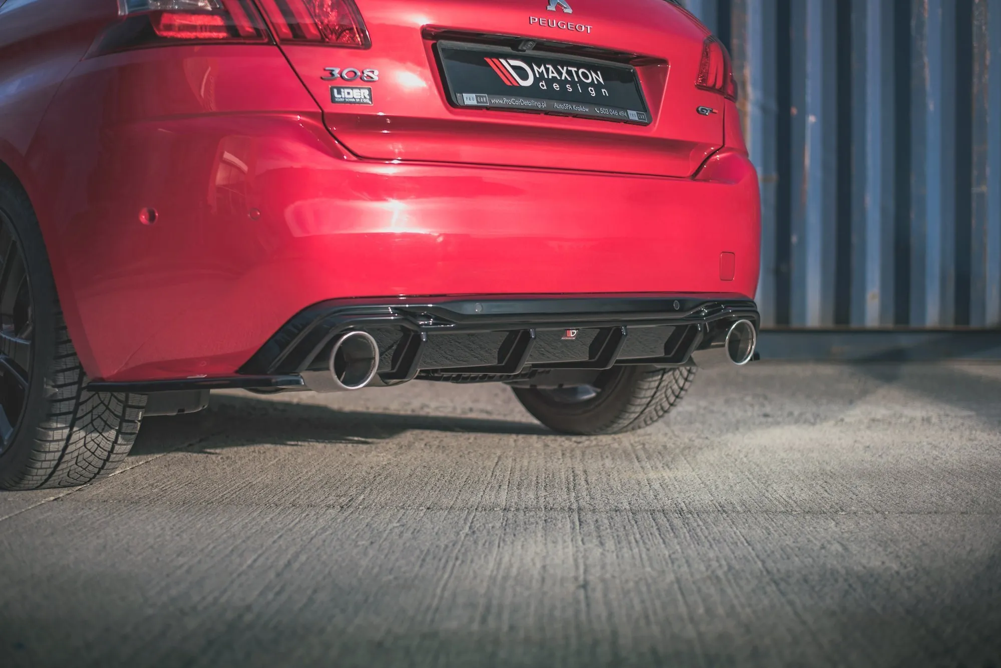 Sidesplitters bak Peugeot 308 II GT Facelift 2017-2021 | Glossy Black Edition