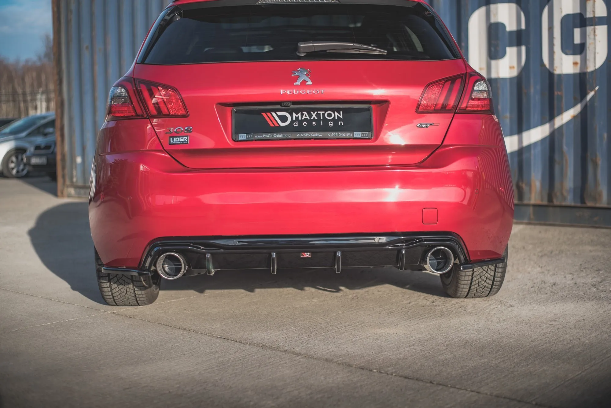 Sidesplitters bak Peugeot 308 II GT Facelift 2017-2021 | Glossy Black Edition – bilde 3