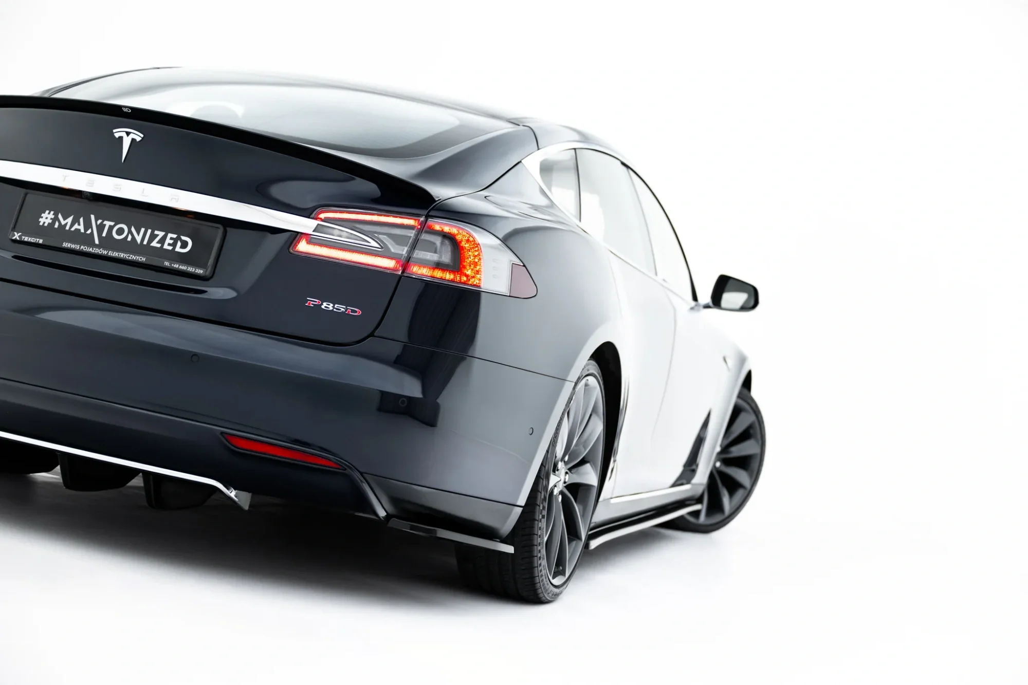 Sidesplitters bak Tesla Model S I 2012 - 2016 | Glossy Black Edition V1