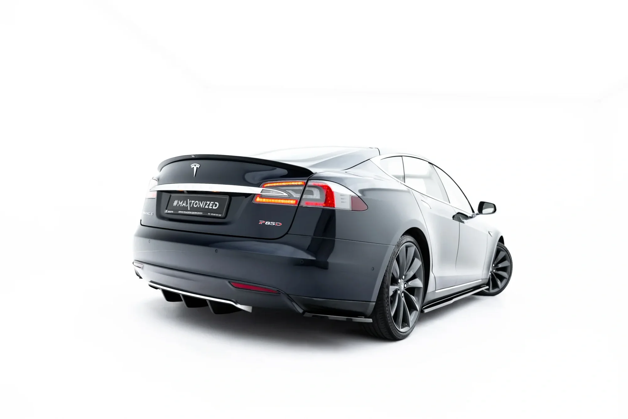 Sidesplitters bak Tesla Model S I 2012 - 2016 | Glossy Black Edition V2 – bilde 2
