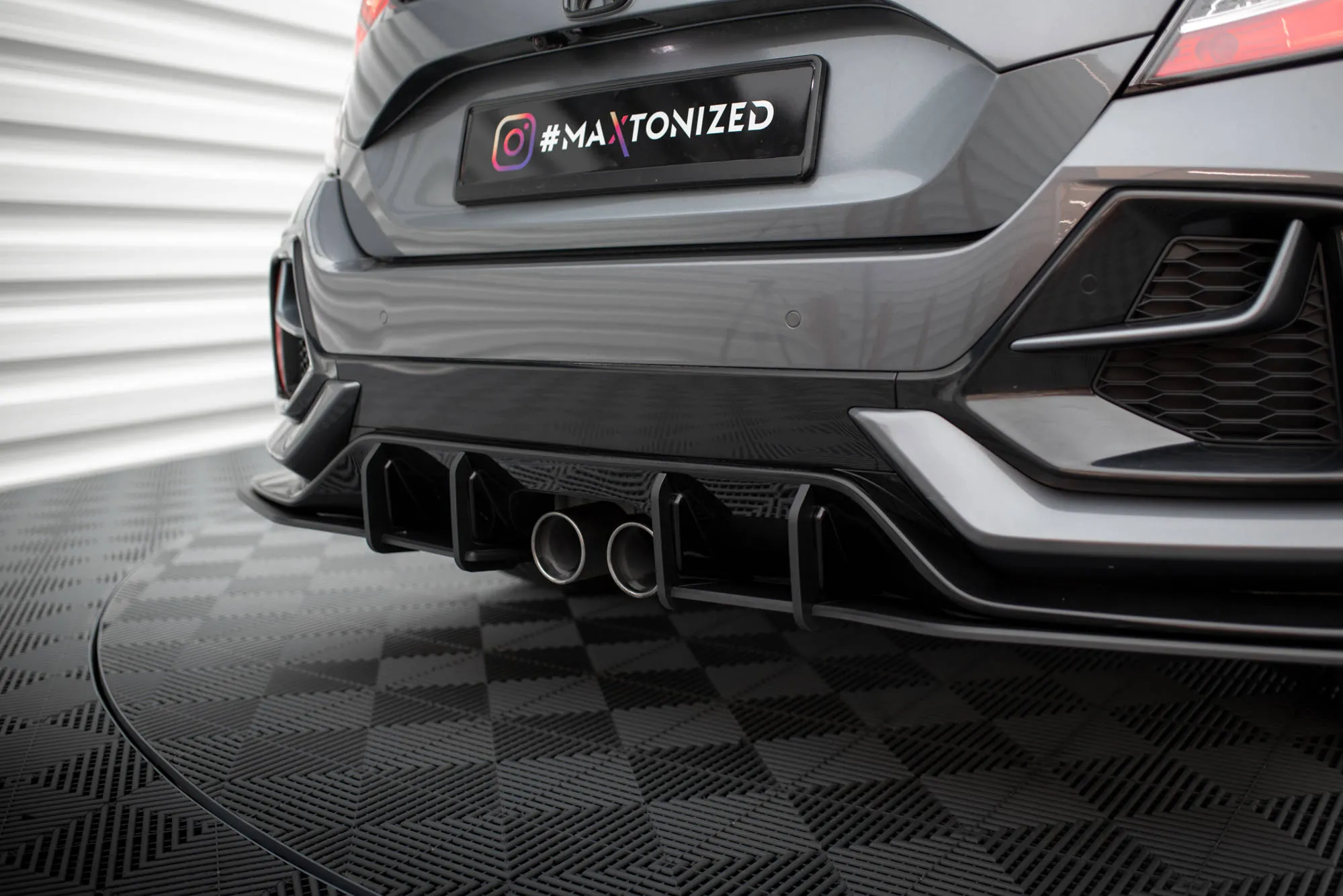Sidesplitters bak V.1 Honda Civic Sport Mk10 2020-2023 | Street Pro Black Edition – bilde 2