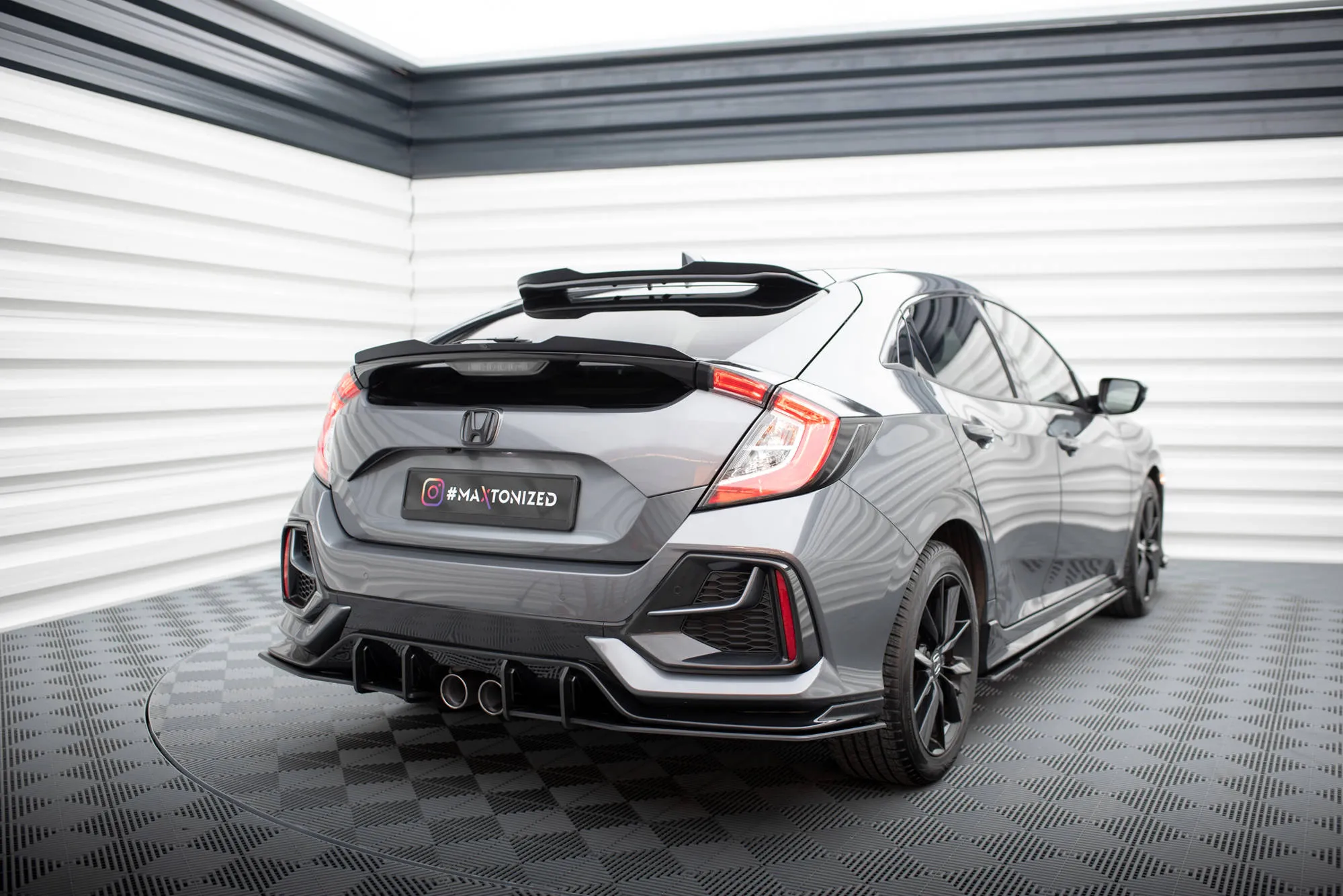 Sidesplitters bak V.1 Honda Civic Sport Mk10 2020-2023 | Street Pro Black Edition – bilde 4