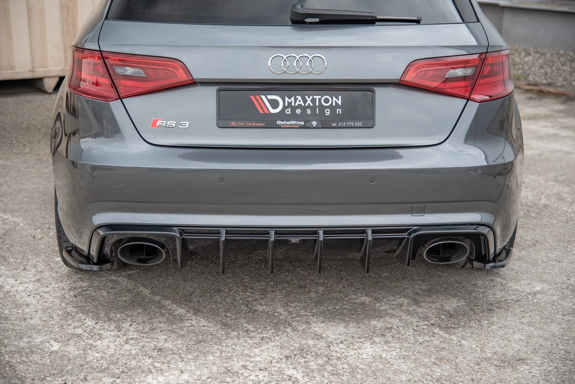 Sidesplitters bak V.2 Audi RS3 8V 2015-2016 | Glossy Black Edition – bilde 4