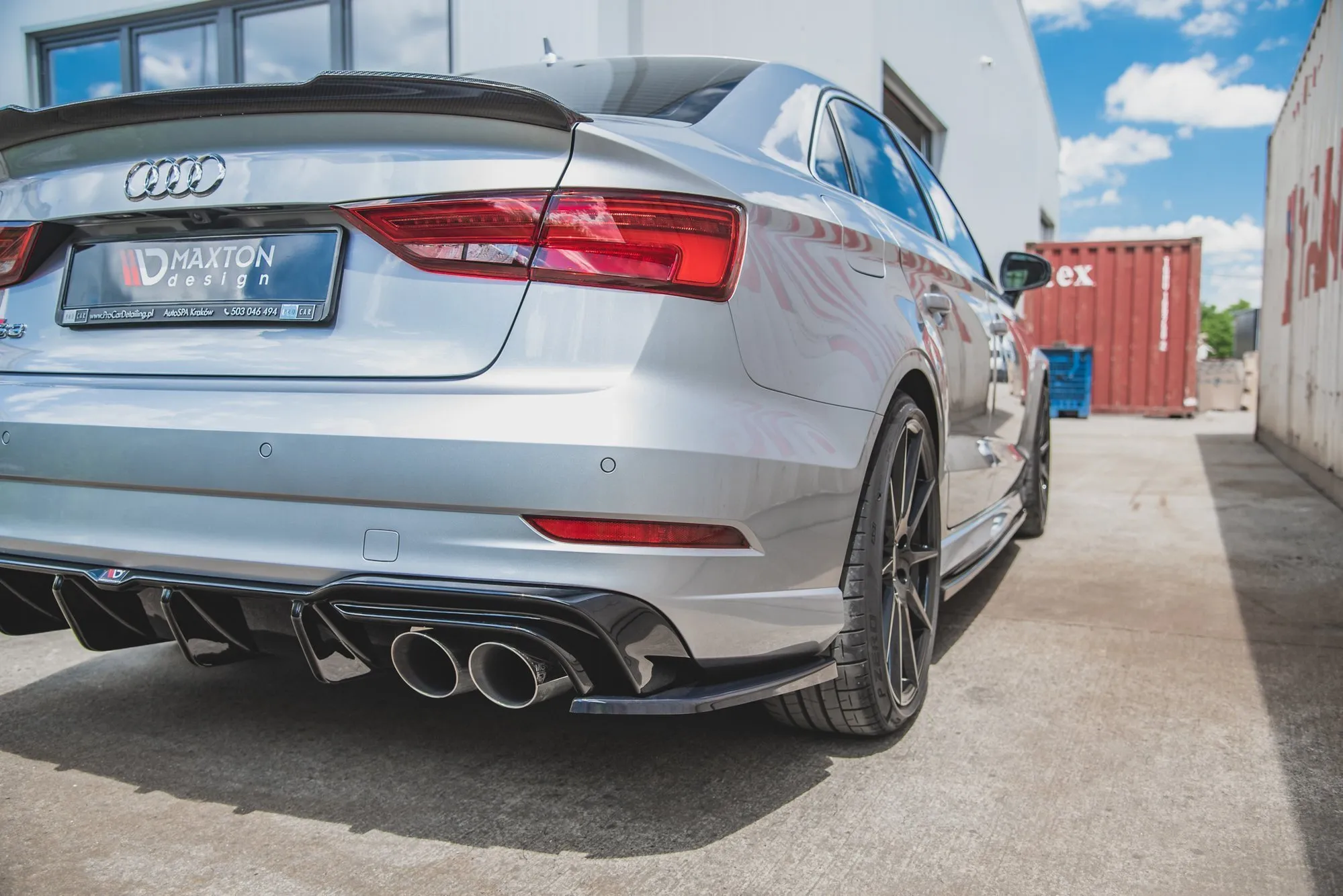 Sidesplitters bak V.2 Audi S3 S-Line 8V 2017-2020 (Facelift) | Glossy Black Edition – bilde 2