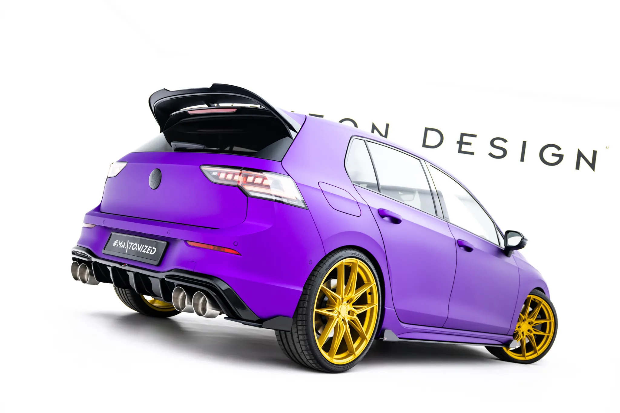 Sidesplitters bak V.2 + Flopper VW Golf VIII R 2020-> | Street Pro Black Edition – bilde 3