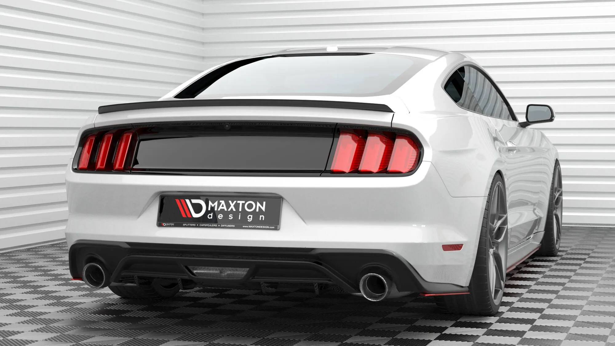 Sidesplitters bak V.2 Ford Mustang MK6 Facelift 2017 -> | Glossy Black Edition – bilde 2