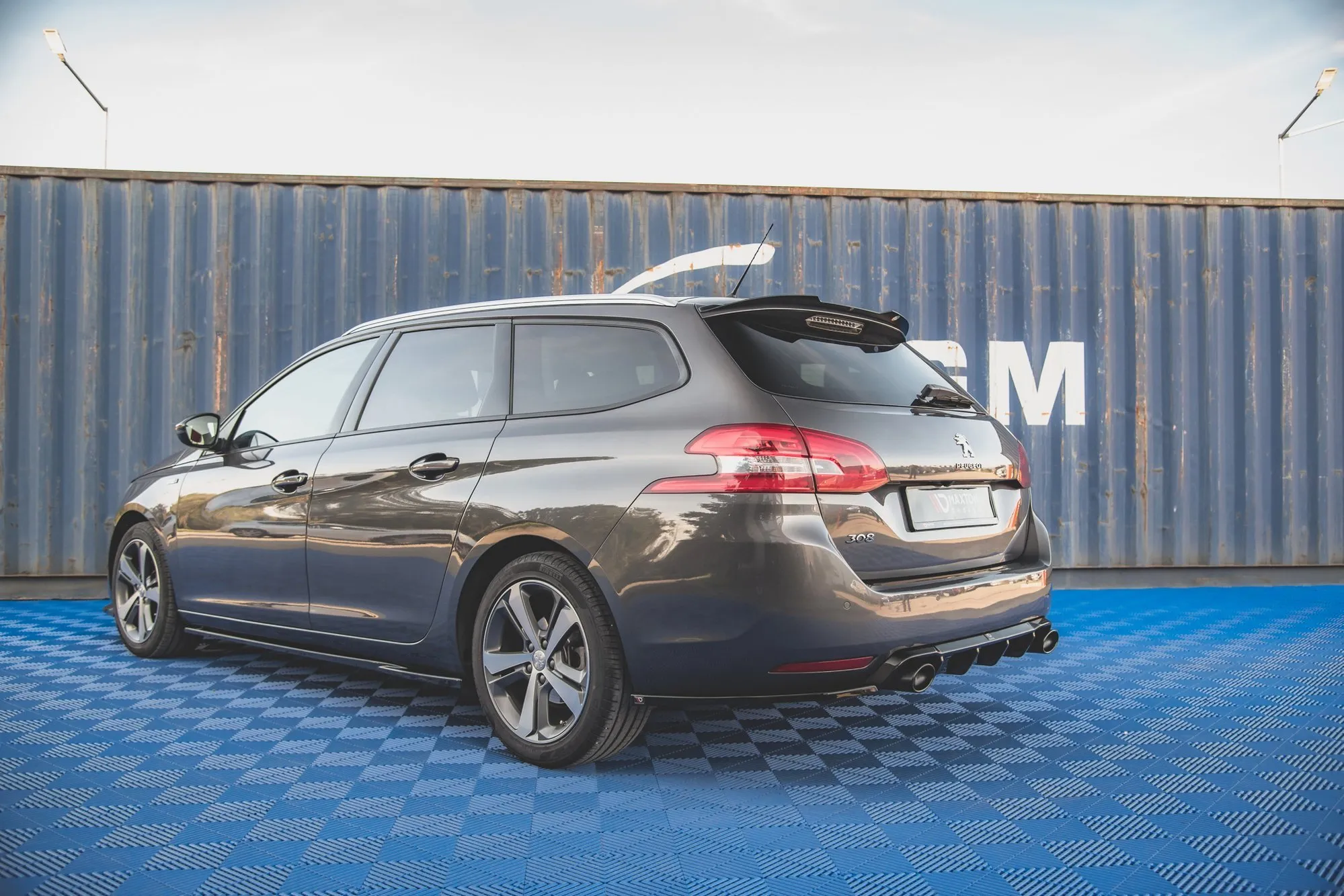Sidesplitters bak V.2 Peugeot 308 II SW Facelift 2017 - 2021 | Glossy Black Edition – bilde 3