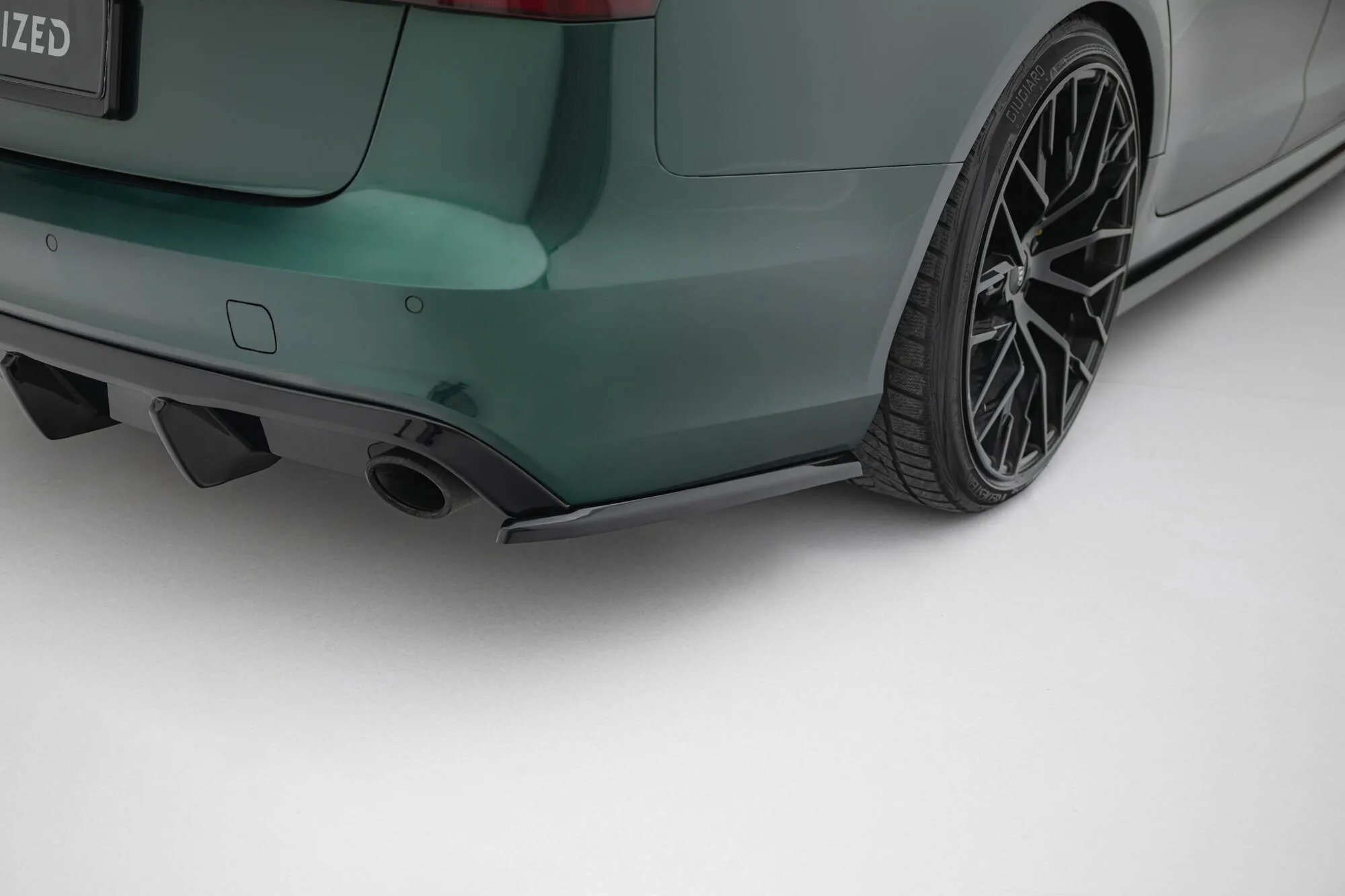 Sidesplitters bak V.3 Audi A6 C7 S-Line Avant 2011 - 2018 | Glossy Black Edition
