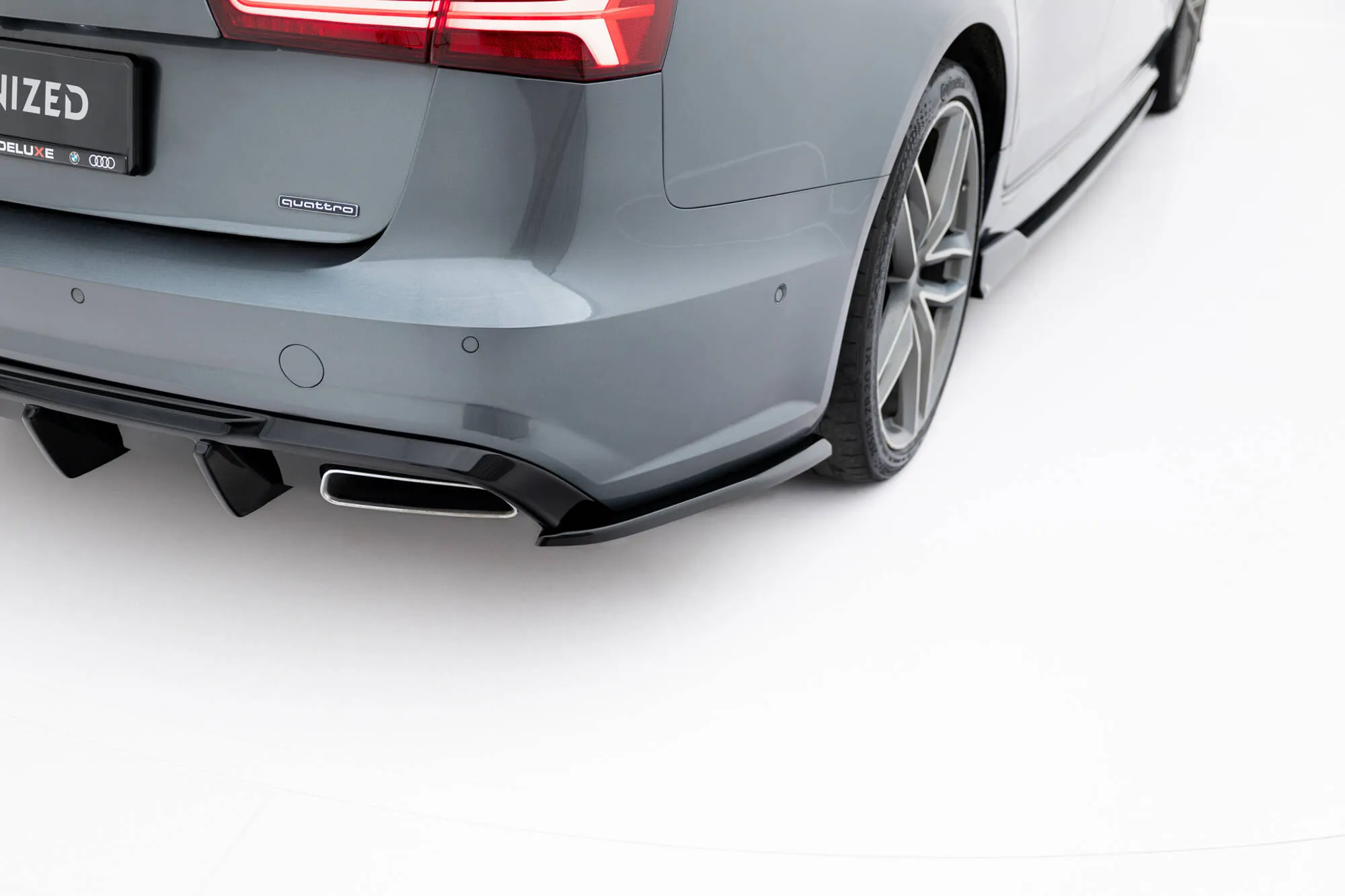 Sidesplitters bak V.3 Audi S6 / A6 S-Line (C7) Facelift 2014-2018 | Glossy Black Edition