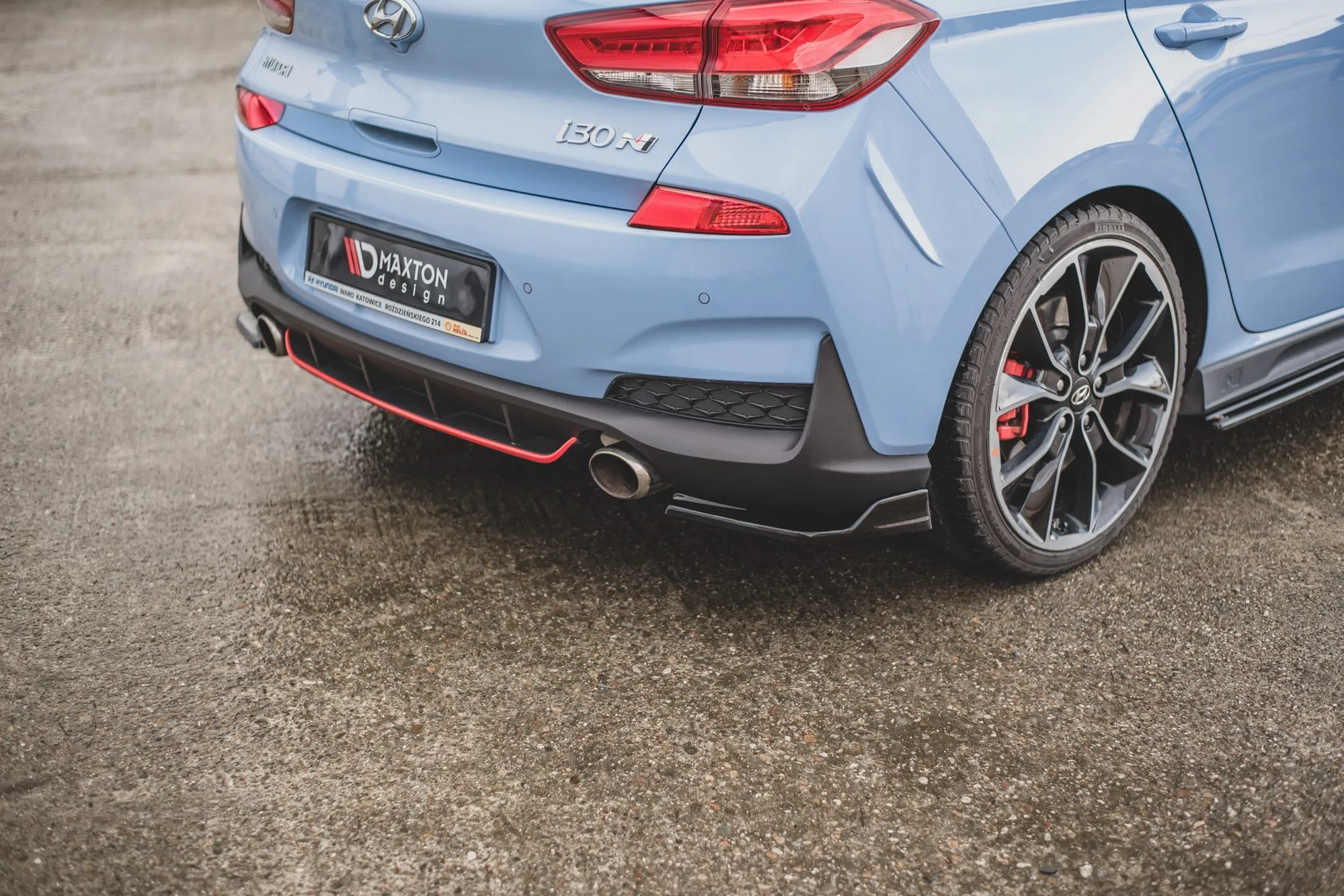 Sidesplitters bak V.3 Hyundai i30 III N 2017 -> | Glossy Black Edition – bilde 4