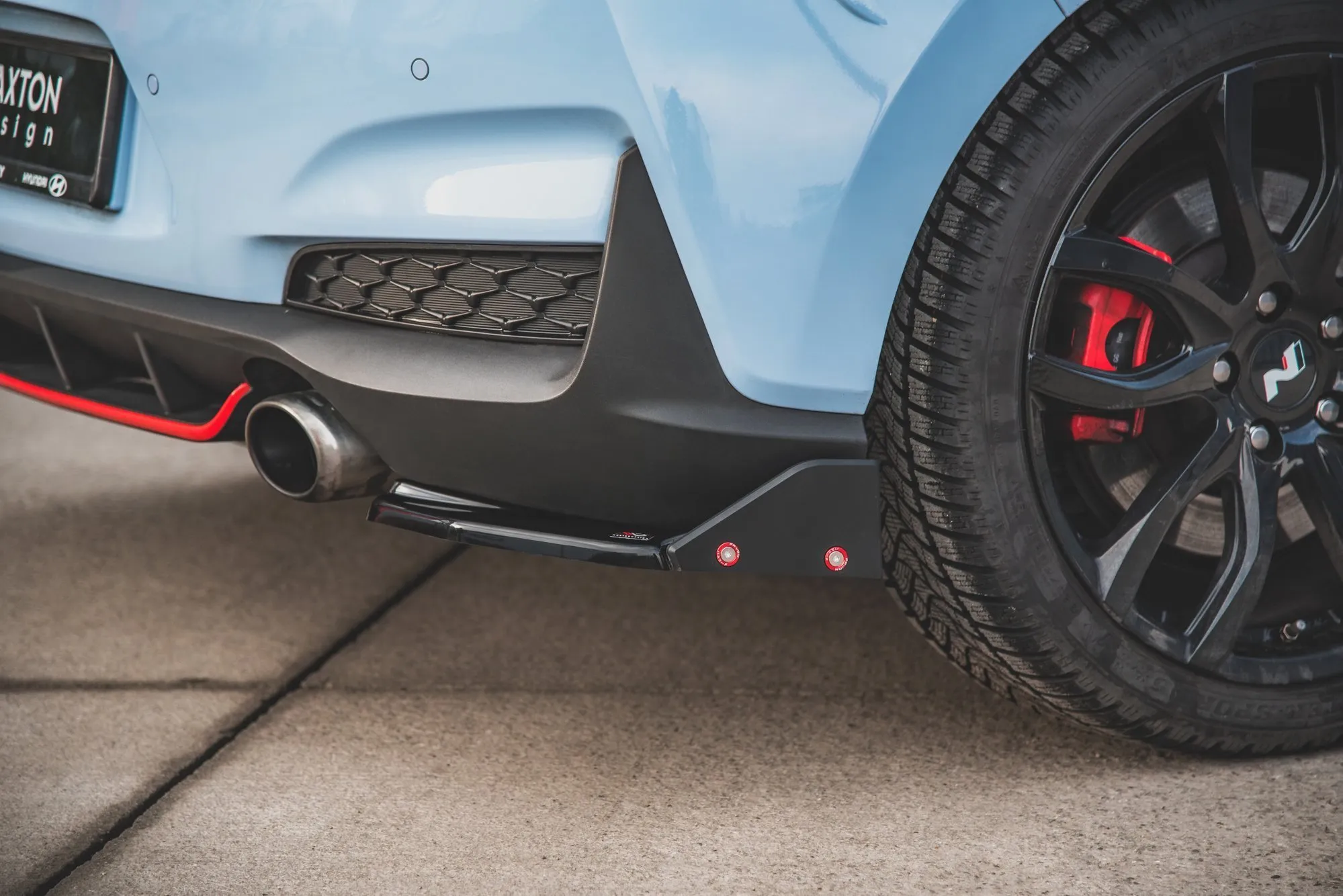Sidesplitters bak V.6 + Flopper Hyundai i30 III N 2017 -> | Glossy Black Edition