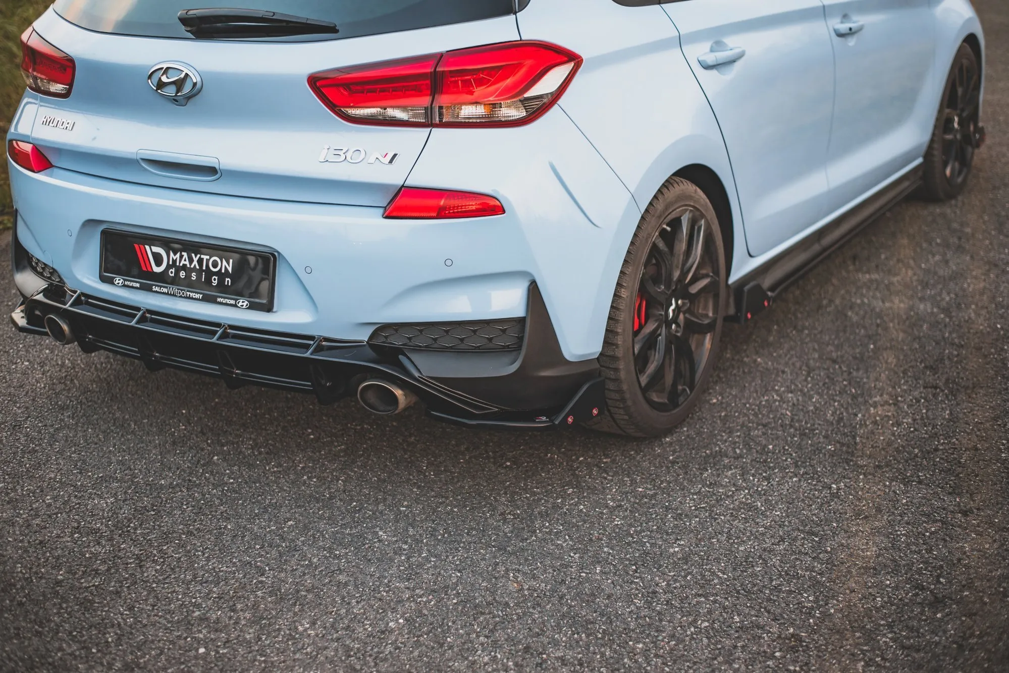 Sidesplitters bak V.7 + Flopper Hyundai i30 III N 2017 -> | Glossy Black Edition – bilde 3