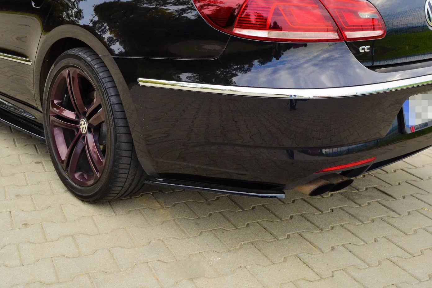 Sidesplitters bak VW CC R-line Facelift 2012 - 2017 | Glossy Black Edition