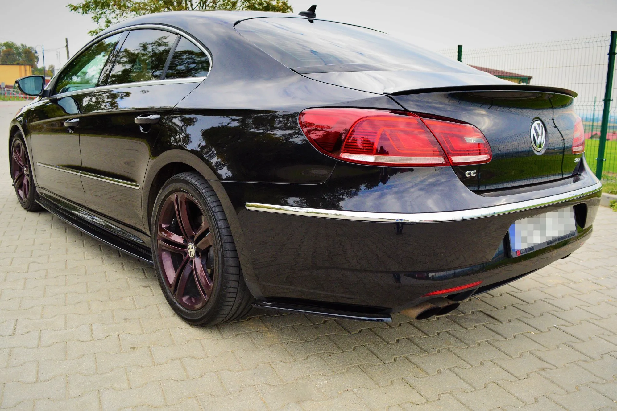 Sidesplitters bak VW CC R-line Facelift 2012 - 2017 | Glossy Black Edition – bilde 2