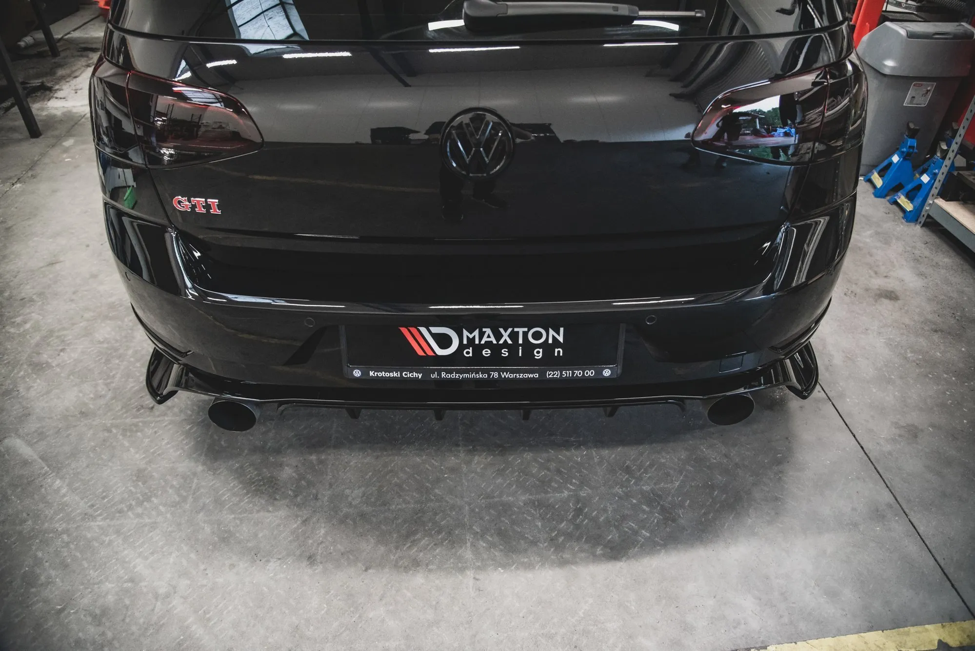 Sidesplitters bak VW Golf VII GTI Tcr 2019 | Glossy Black Edition – bilde 2