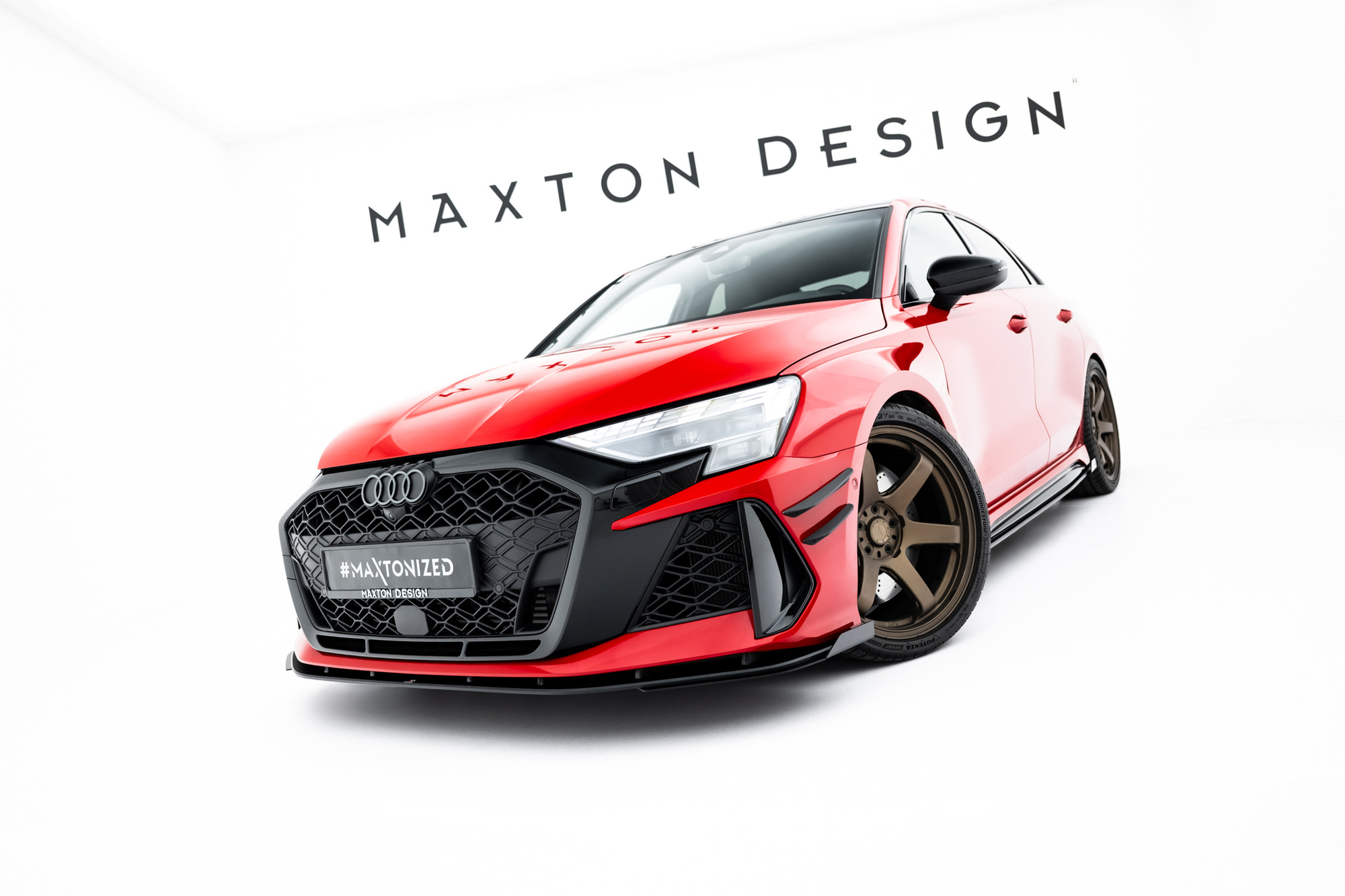 Sidesplitters + Frontspoiler Audi RS3 8Y Facelift 2024 -> | Sport Glossy Black Edition – bilde 2