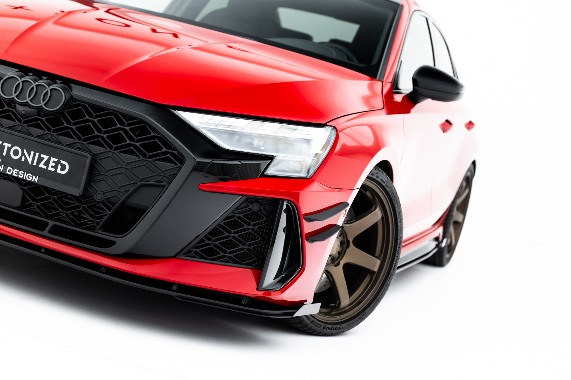 Sidesplitters + Frontspoiler Audi RS3 8Y Facelift 2024 -> | Sport Glossy Black Edition – bilde 5