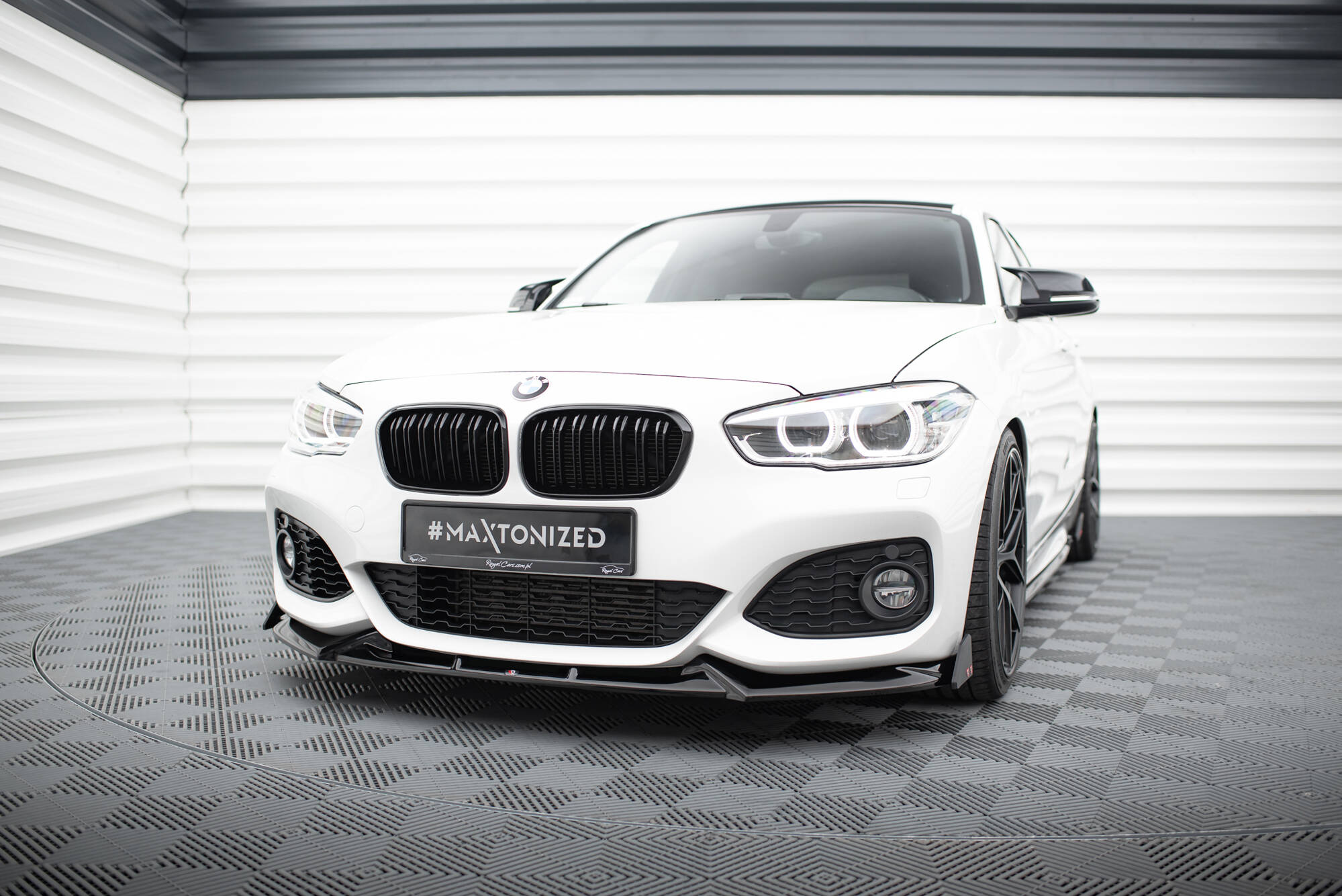 Sidesplitters + Frontspoiler BMW 1 M-Pack F20 Facelift  2015 - 2019 | Sport Glossy Black Edition V5
