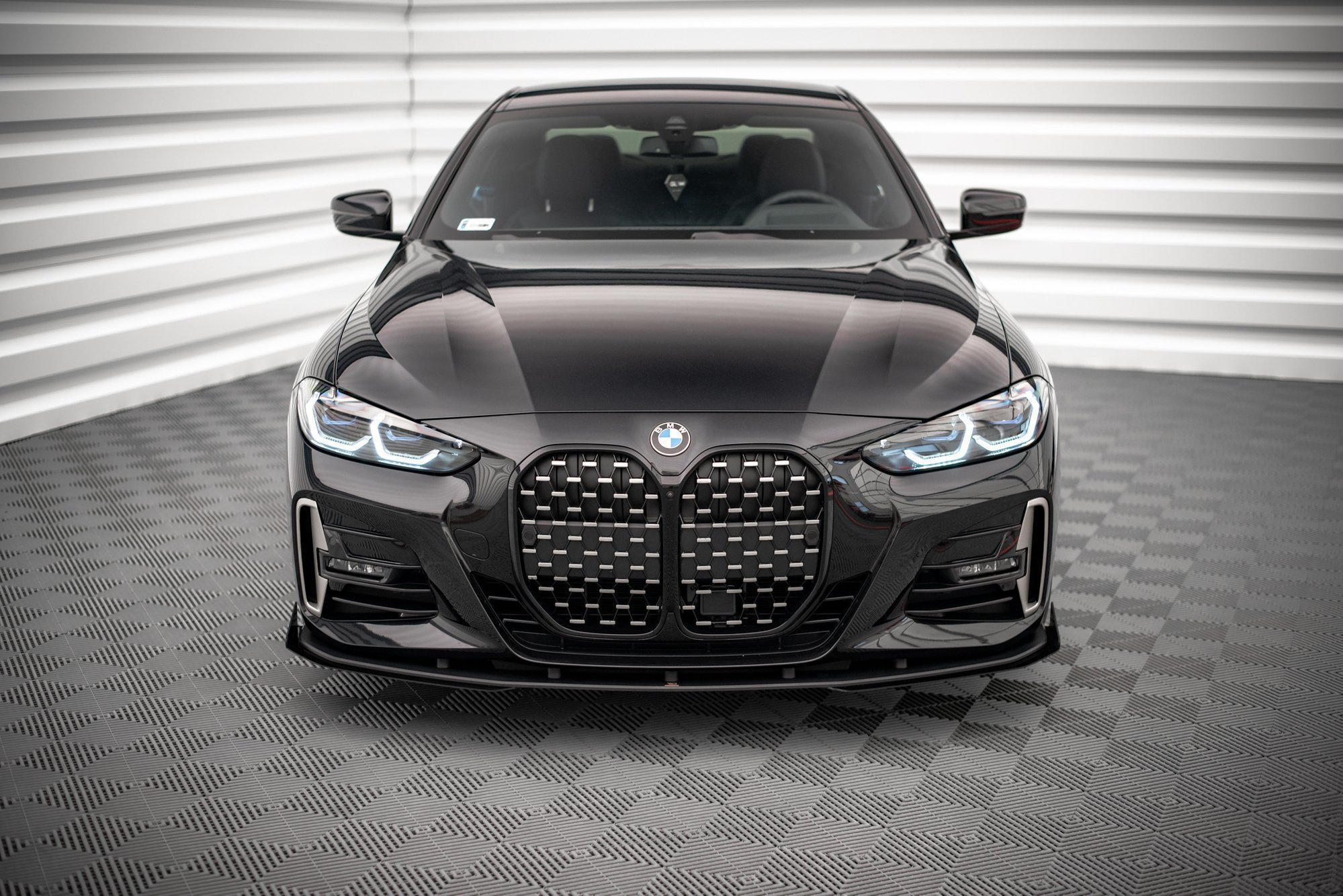Sidesplitters + Frontspoiler BMW 4 (M-Pack/M440i) (G22/G23) 2020 -> | Sport Glossy Black Edition – bilde 2
