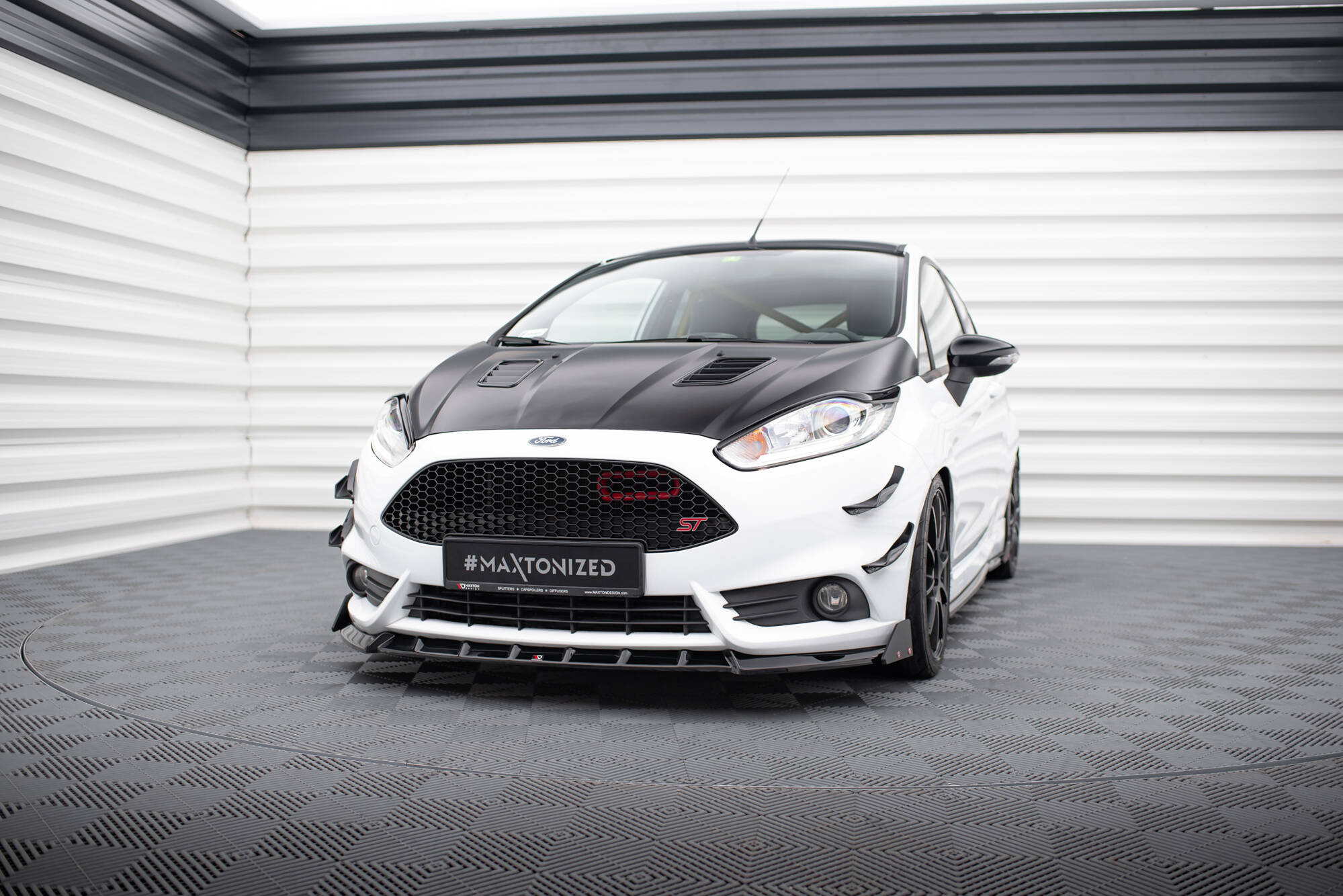 Sidesplitters + Frontspoiler Ford Fiesta ST VII Facelift 2013 - 2017 | Sport Glossy Black Edition V6