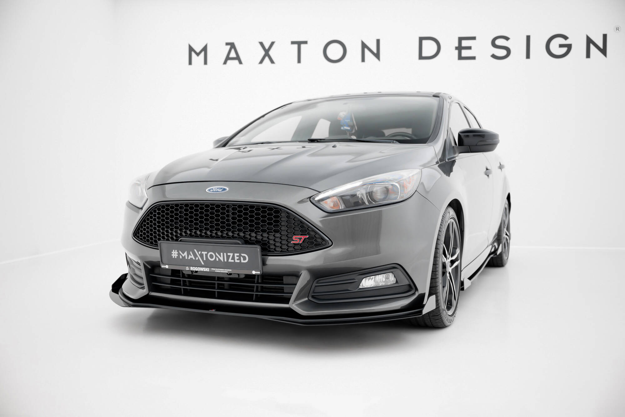 Sidesplitters + Frontspoiler Ford Focus ST III Facelift 2015 - 2018 | Sport Glossy Black Edition V6
