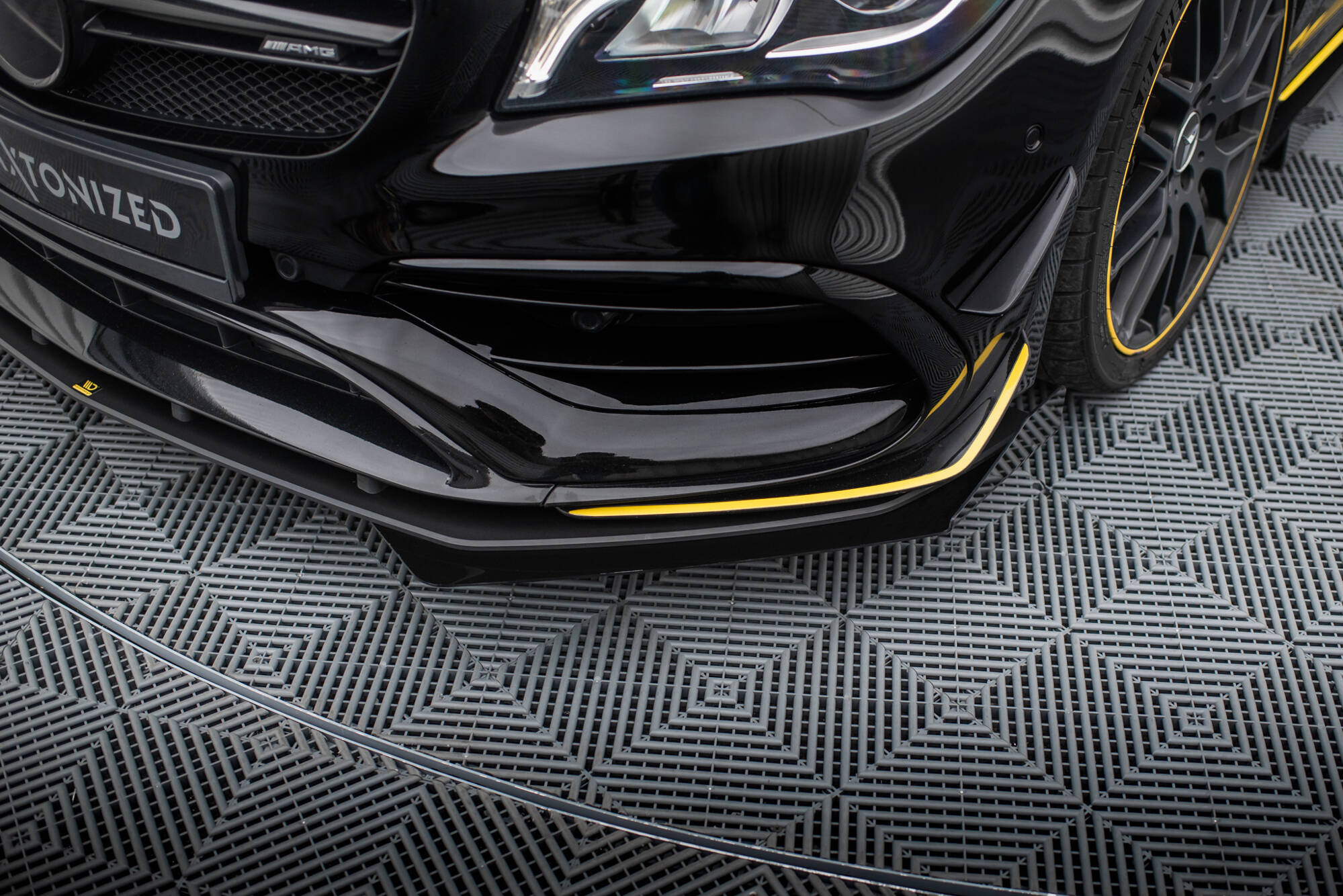 Sidesplitters + Frontspoiler Mercedes-Benz AMG CLA 45 Aero (C117) Facelift 2017 - 2019 | Sport Glossy Black Edition – bilde 3