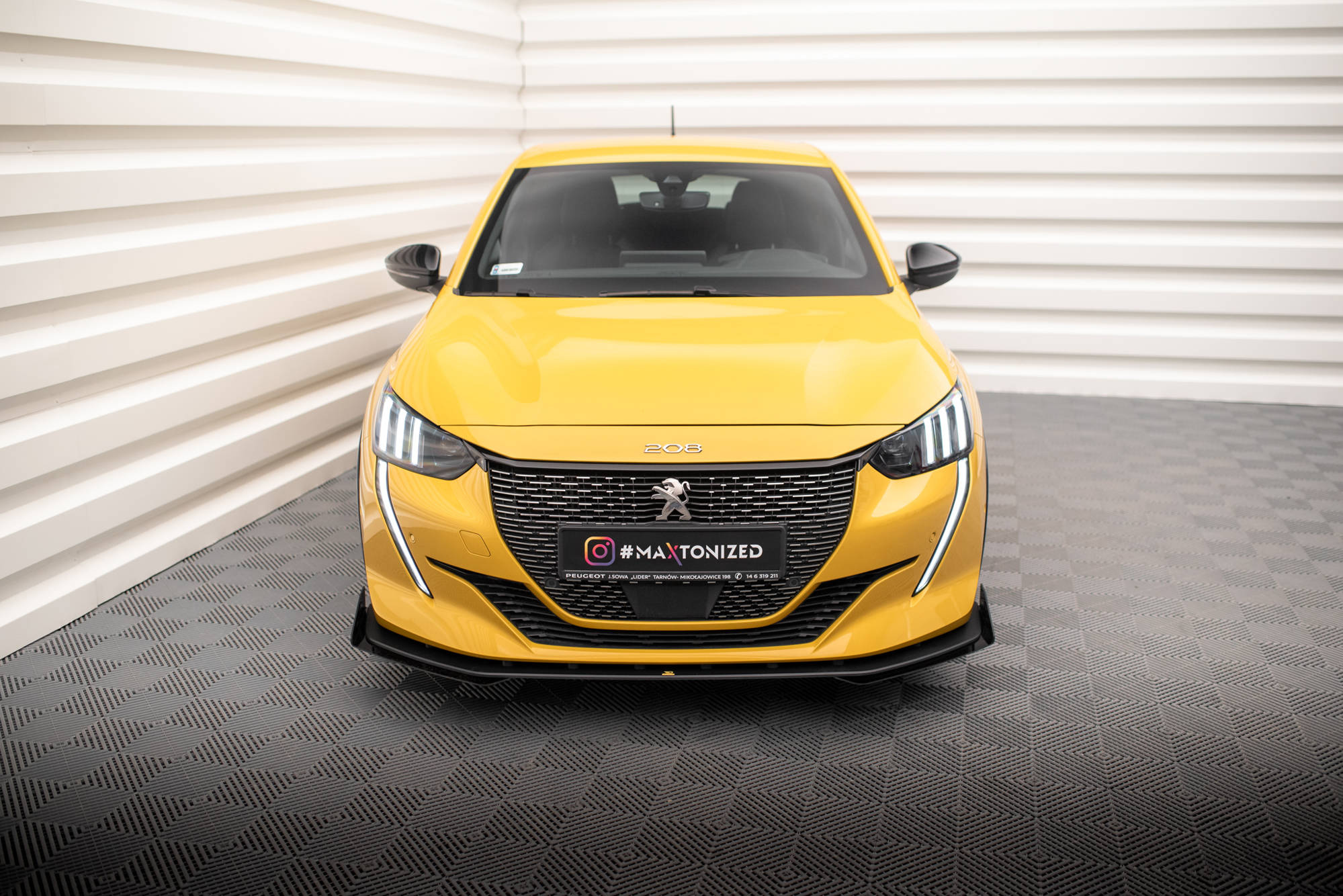 Sidesplitters + Frontspoiler Peugeot 208 GT II 2019 - 2023 | Sport Glossy Black Edition – bilde 2