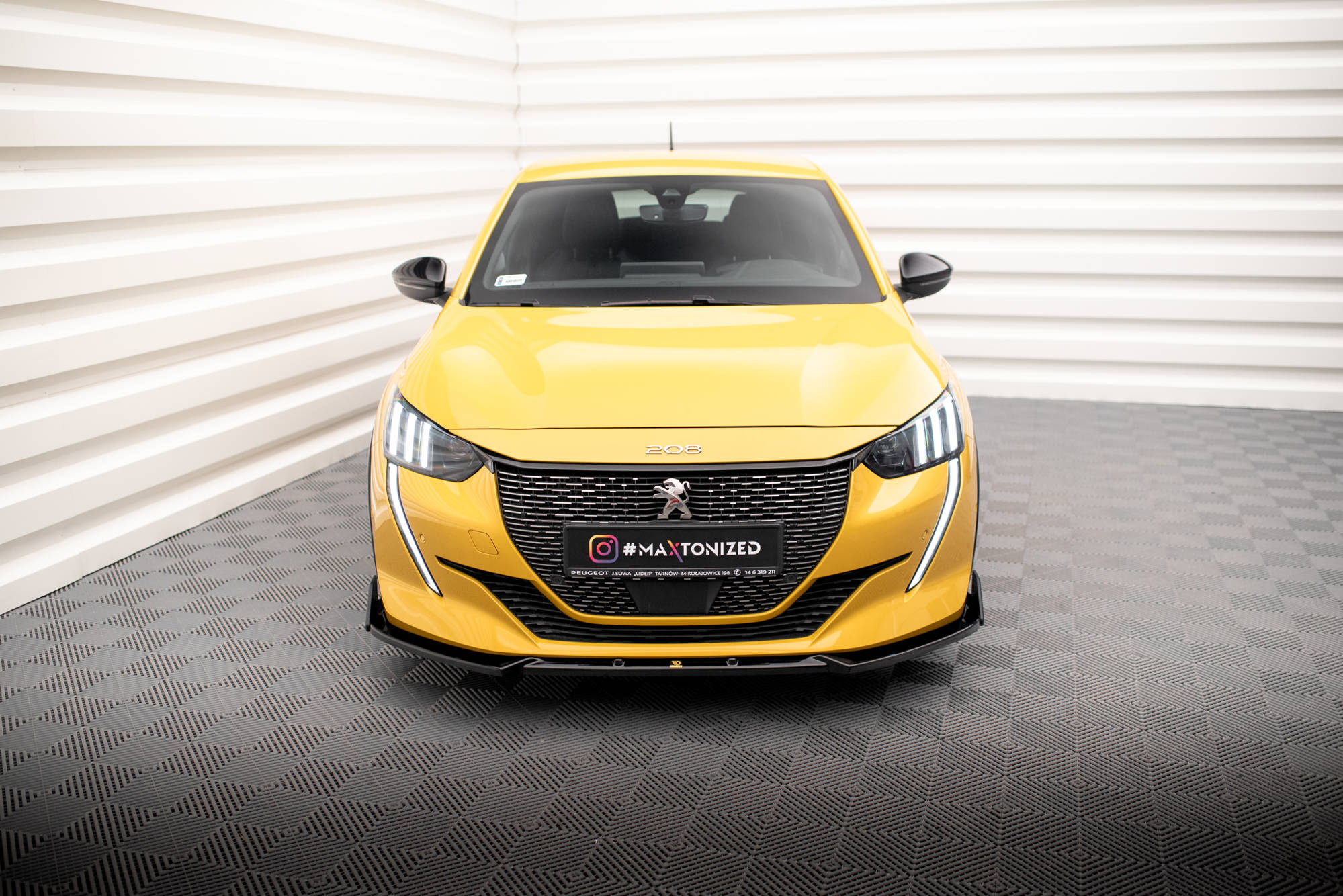 Sidesplitters + Frontspoiler Peugeot 208 GT II 2019 - 2023  | Sport Glossy Black Edition V1 – bilde 2
