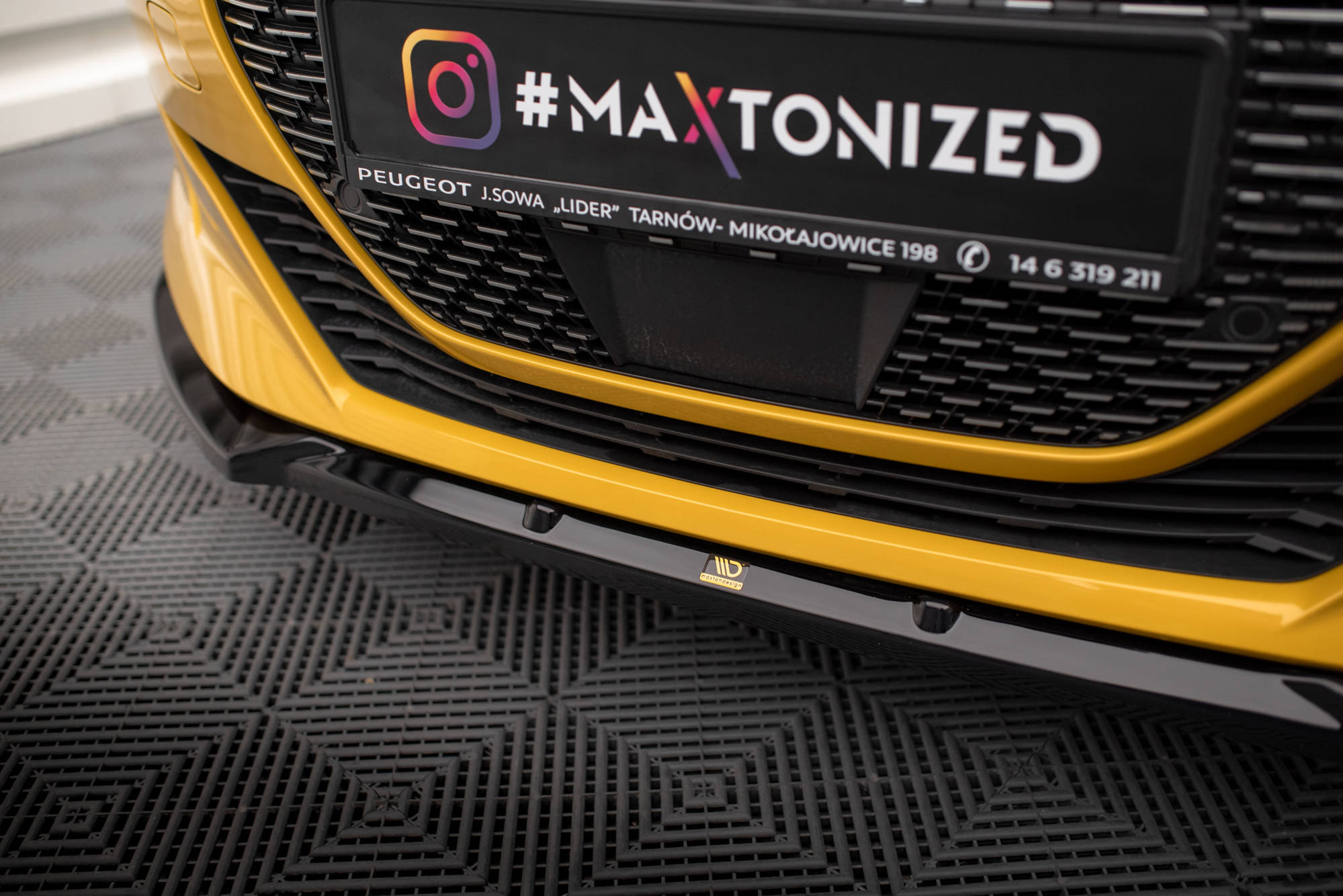 Sidesplitters + Frontspoiler Peugeot 208 GT II 2019 - 2023  | Sport Glossy Black Edition V1 – bilde 3