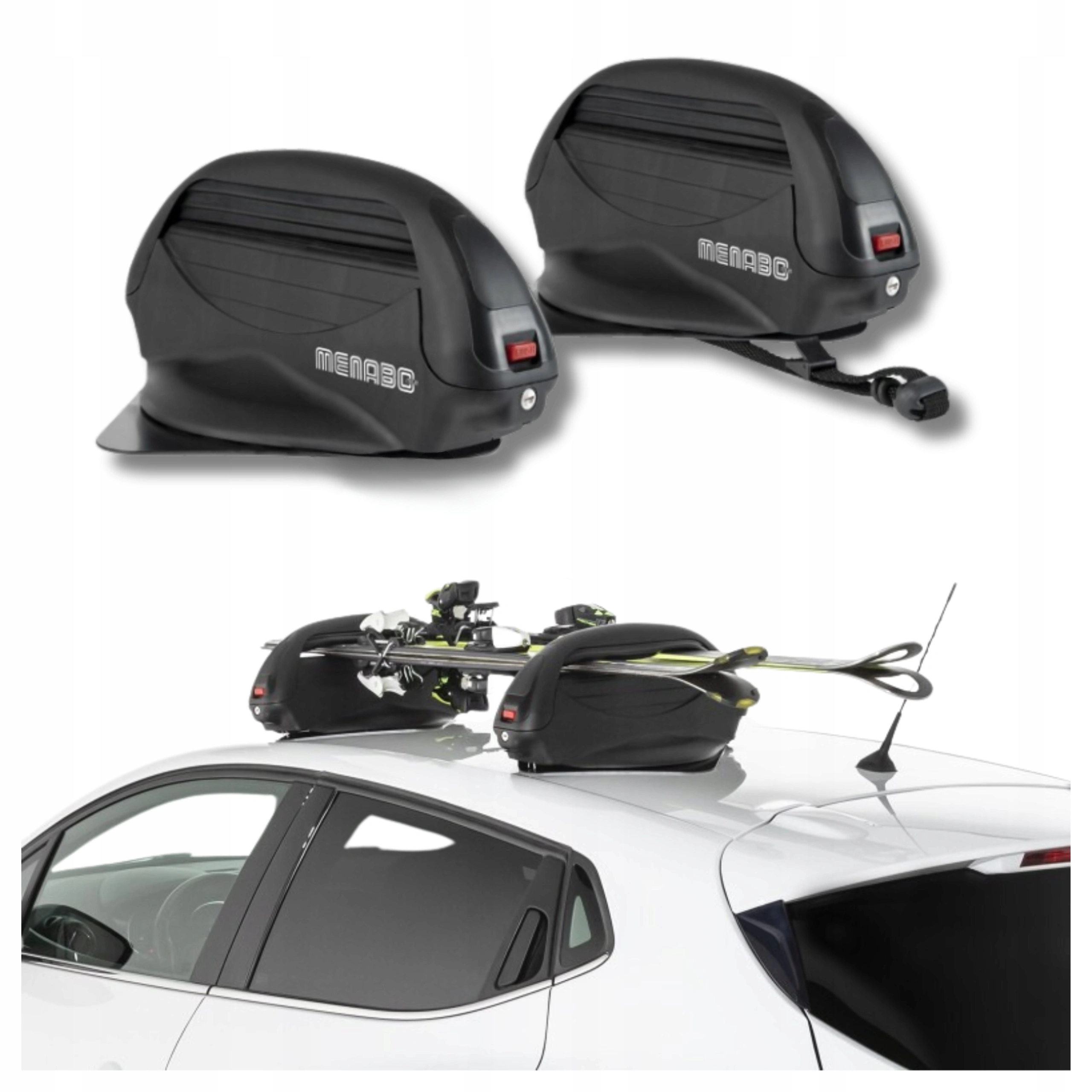 Ski- og snowboardstativ Magnetisk skiholder Menabo Aconcagua for 3 par ski / 2 snowboard – bilde 5