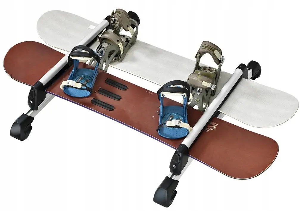Ski- Snowboardstativ │ Genuine VW Snowboard / Wakeboard / Ski Attachment – Deluxe Sliding - Silver – bilde 10