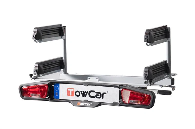 Skiholder TowCar Aneto til tilhengerfeste – 4 par ski / 4 snowboard, 13-pin lyslist - sammenleggbart Image 39