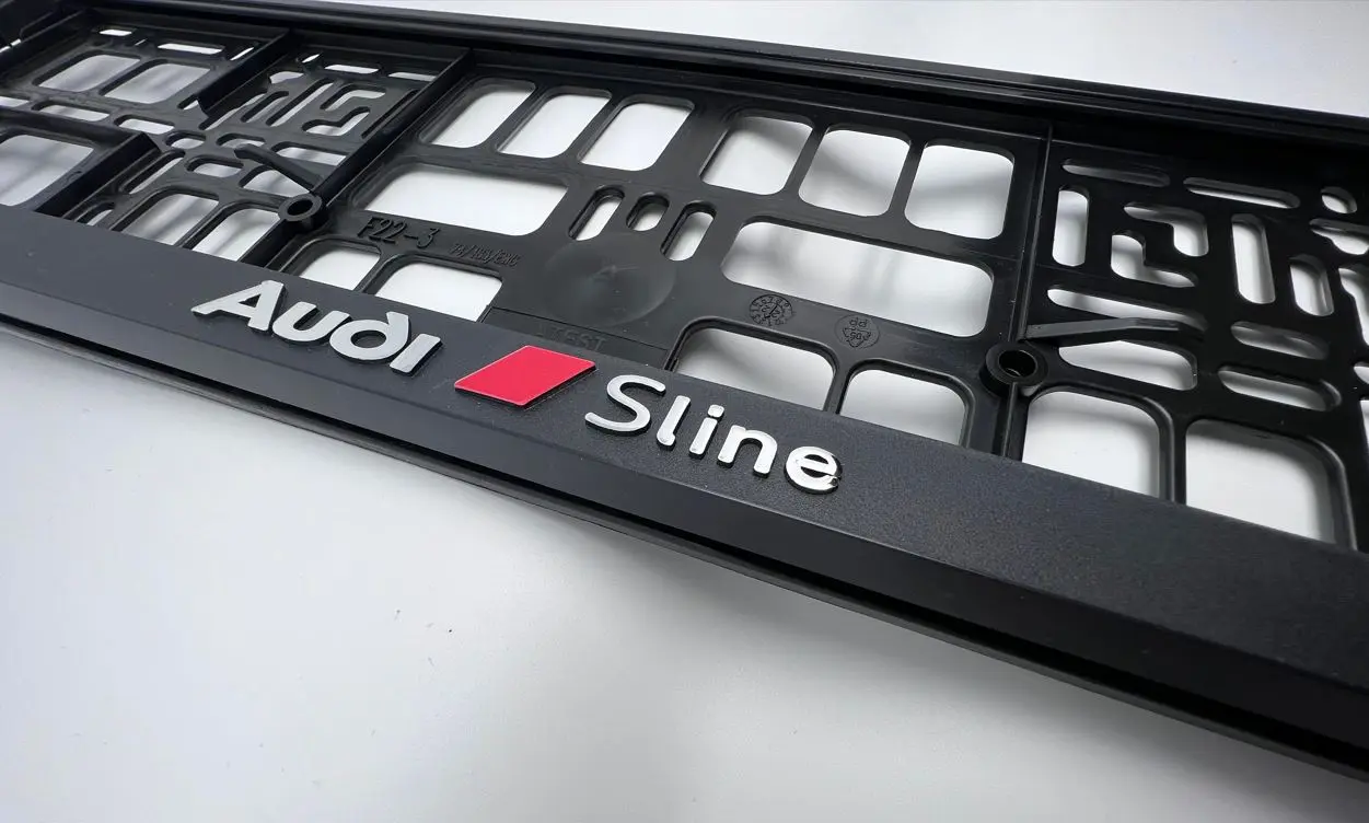 Skiltholder 3D Audi S-Line nummerskilt - 1 stk – bilde 2
