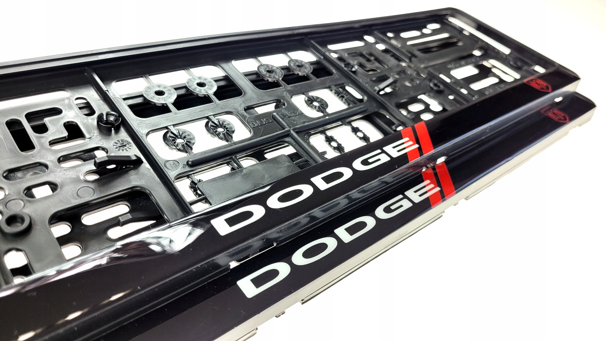 Skiltholder Dodge Black Edition │ Nummerskiltholder License Plate Frame  - sett 2 stk. – bilde 2