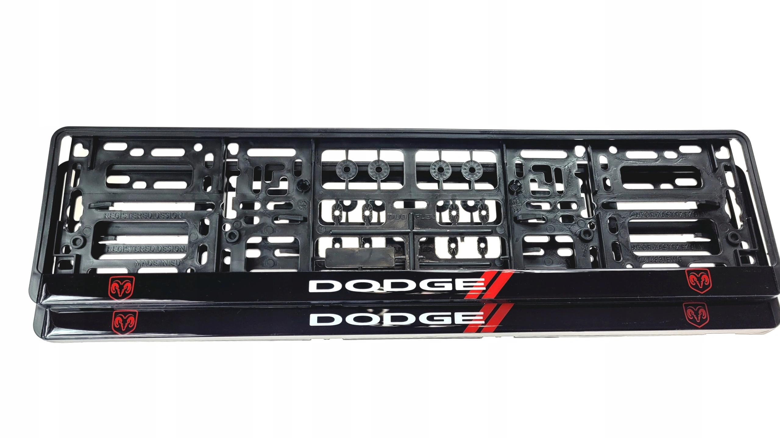 Skiltholder Dodge Black Edition │ Nummerskiltholder License Plate Frame  - sett 2 stk. – bilde 3