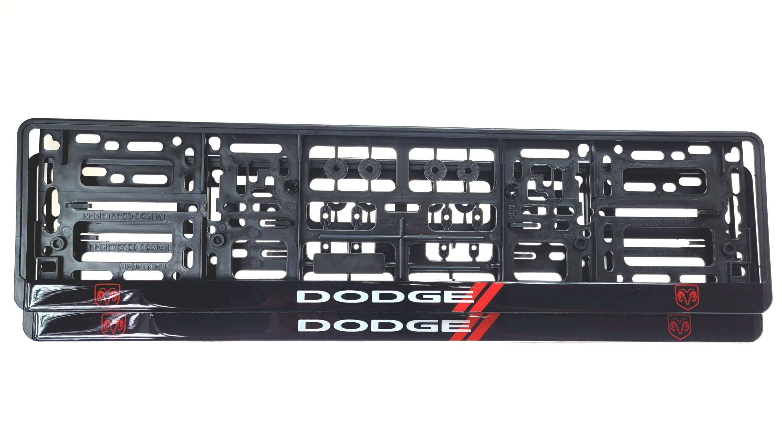 Skiltholder Dodge Black Edition │ Nummerskiltholder License Plate Frame  - sett 2 stk. – bilde 4