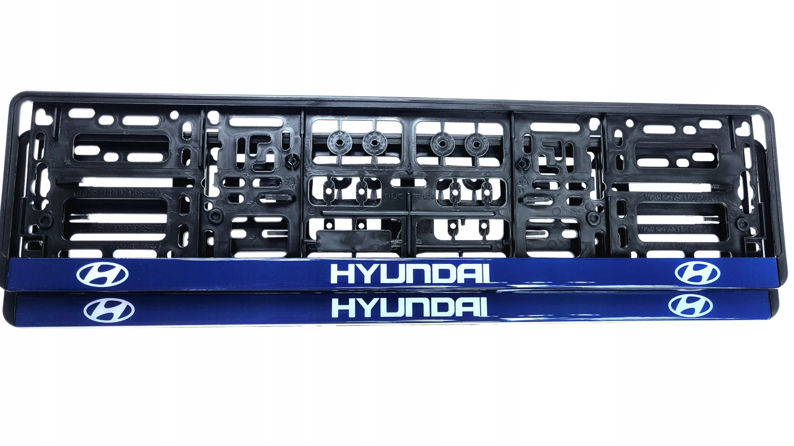 Skiltholder Hyundai Blue Edition │ Nummerskiltholder License Plate Frame  - sett 2 stk. – bilde 4