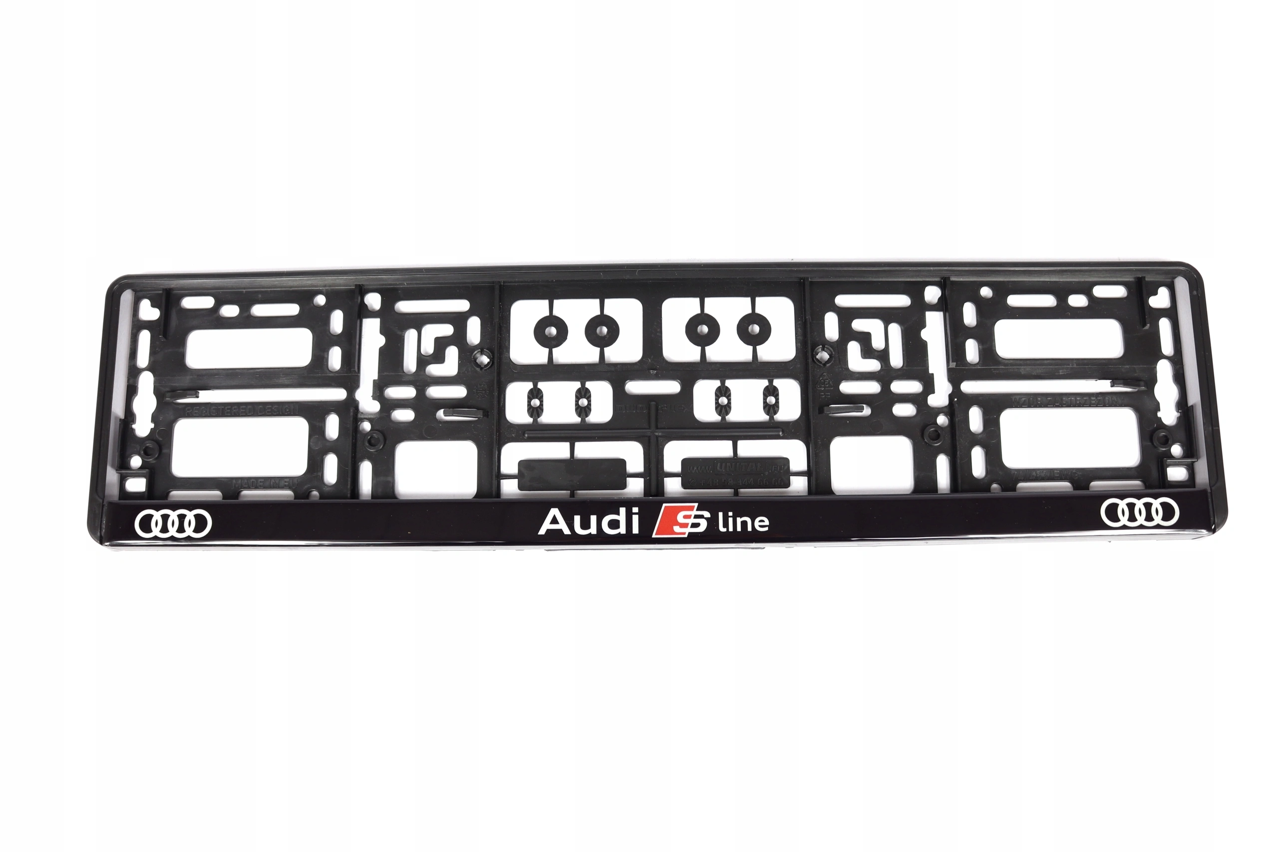 Skiltholder logo Audi S-Line │ Nummerskiltholder License Plate Frame - sett 1 stk.