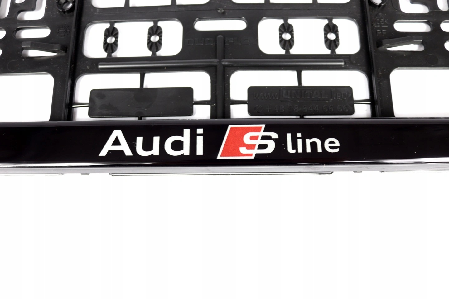 Skiltholder logo Audi S-Line │ Nummerskiltholder License Plate Frame - sett 1 stk. – bilde 3