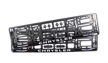 Skiltholder logo Chrysler │ Nummerskiltholder License Plate Frame - sett 2 stk.