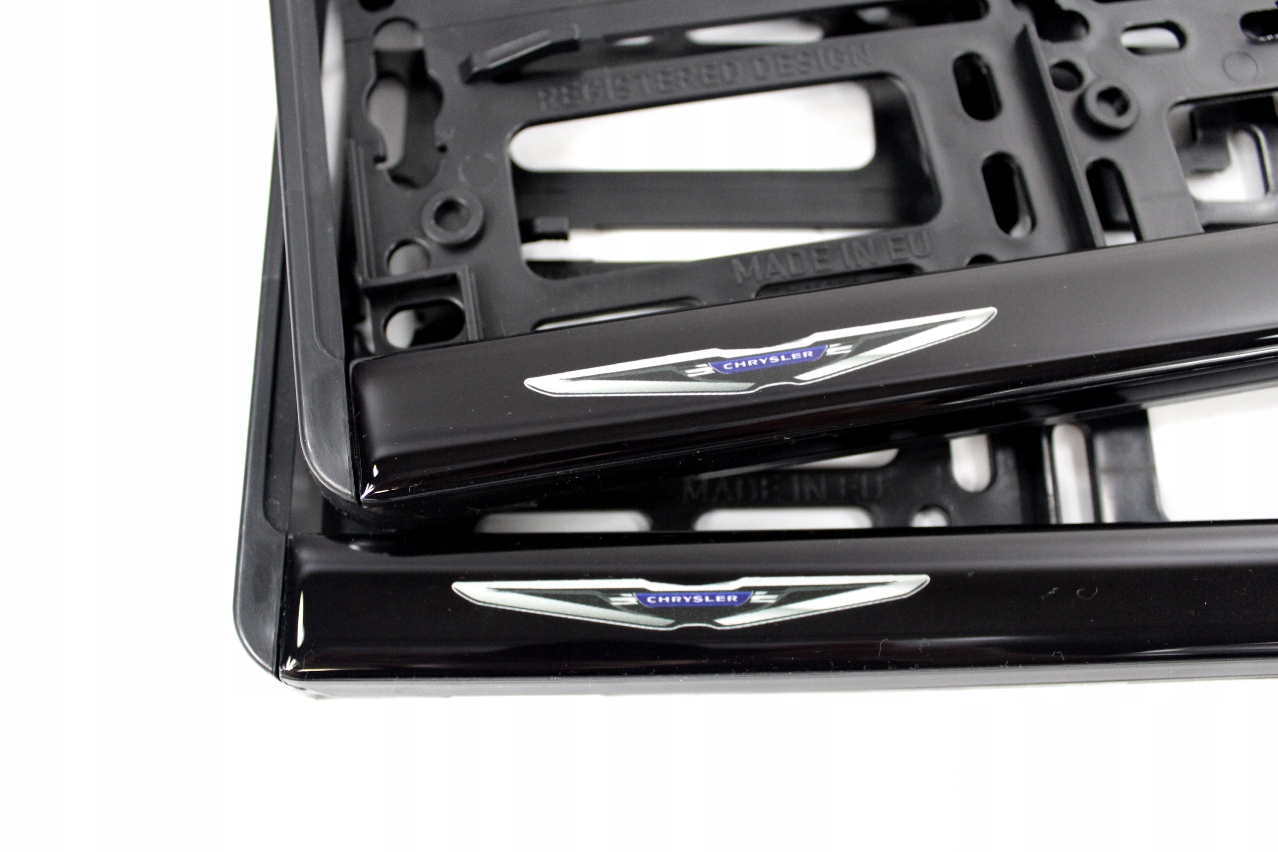 Skiltholder logo Chrysler │ Nummerskiltholder License Plate Frame - sett 2 stk. – bilde 2