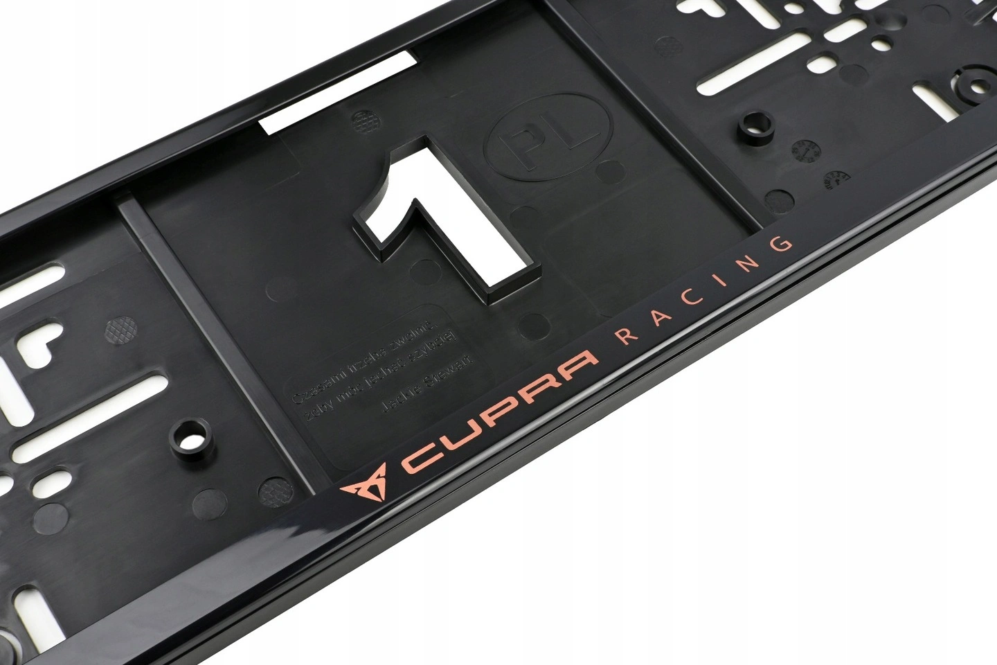 Skiltholder logo Cupra Racing │ Nummerskiltholder License Plate Frame - sett 2 stk. – bilde 2