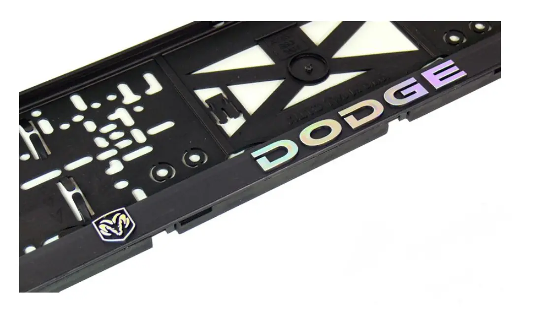 Skiltholder logo Dodge │ 3D Skiltplate Ramme med Dodge-logo - 1 stk. Image 1