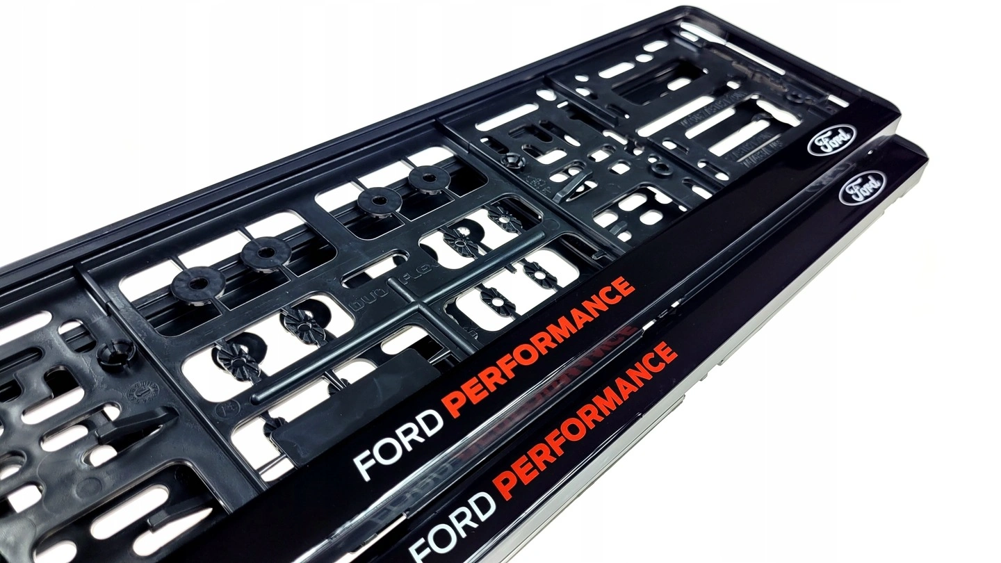 Skiltholder logo Ford Performance Edition Red │ Nummerskiltholder License Plate Frame  - sett 2 stk. - sett 2 stk. Image 1